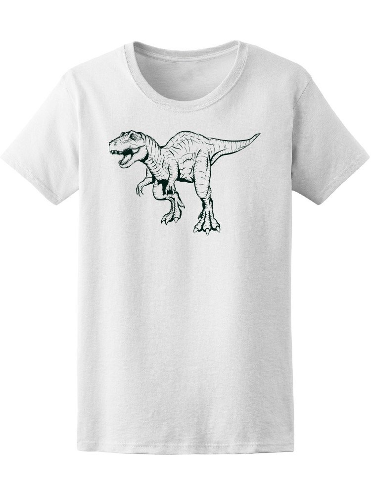 Smartprints Women's Tyrannosaurus Rex Graphic T-Shirt - Cool Dinosaur Print Tee for Casual Wear & Street Style