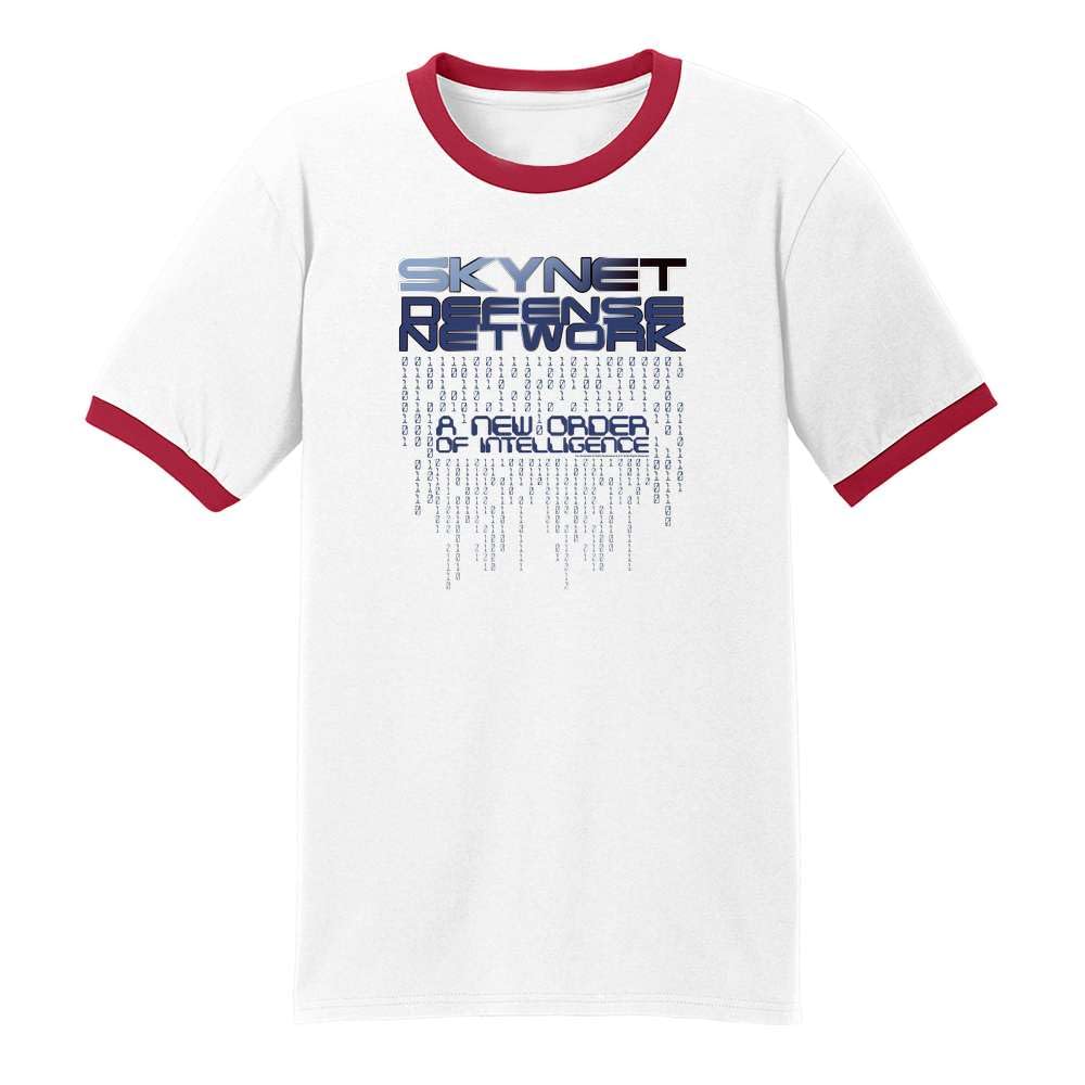 Pop Threads The Terminator Skynet Defense Network Code Graphic T-Shirt for Men - Cool Sci-Fi Movie Tee for Casual Wear, Fan Gifts & Geek Fashion