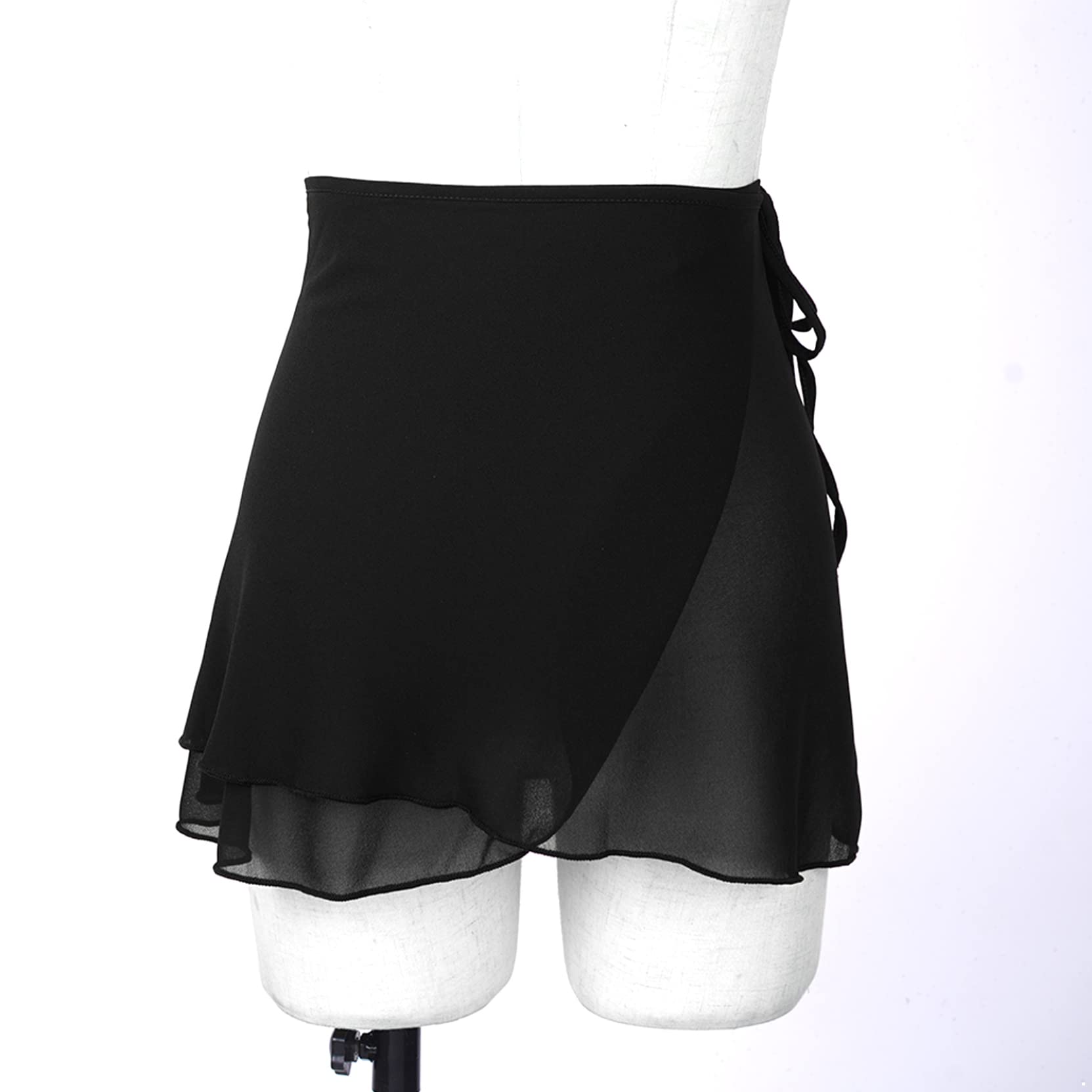 Women's Gradient Chiffon Ballet Dance Skirt Wrap Over Scarf Short Skirt for Ballet, Contemporary, and Performance Dance