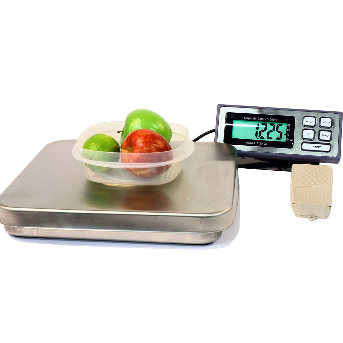 Tree LW-PIZA12 Digital Kitchen Scale - Medium 11lb Capacity, Silver Stainless Steel - Perfect for Baking, Cooking, Meal Prep & Portion Control