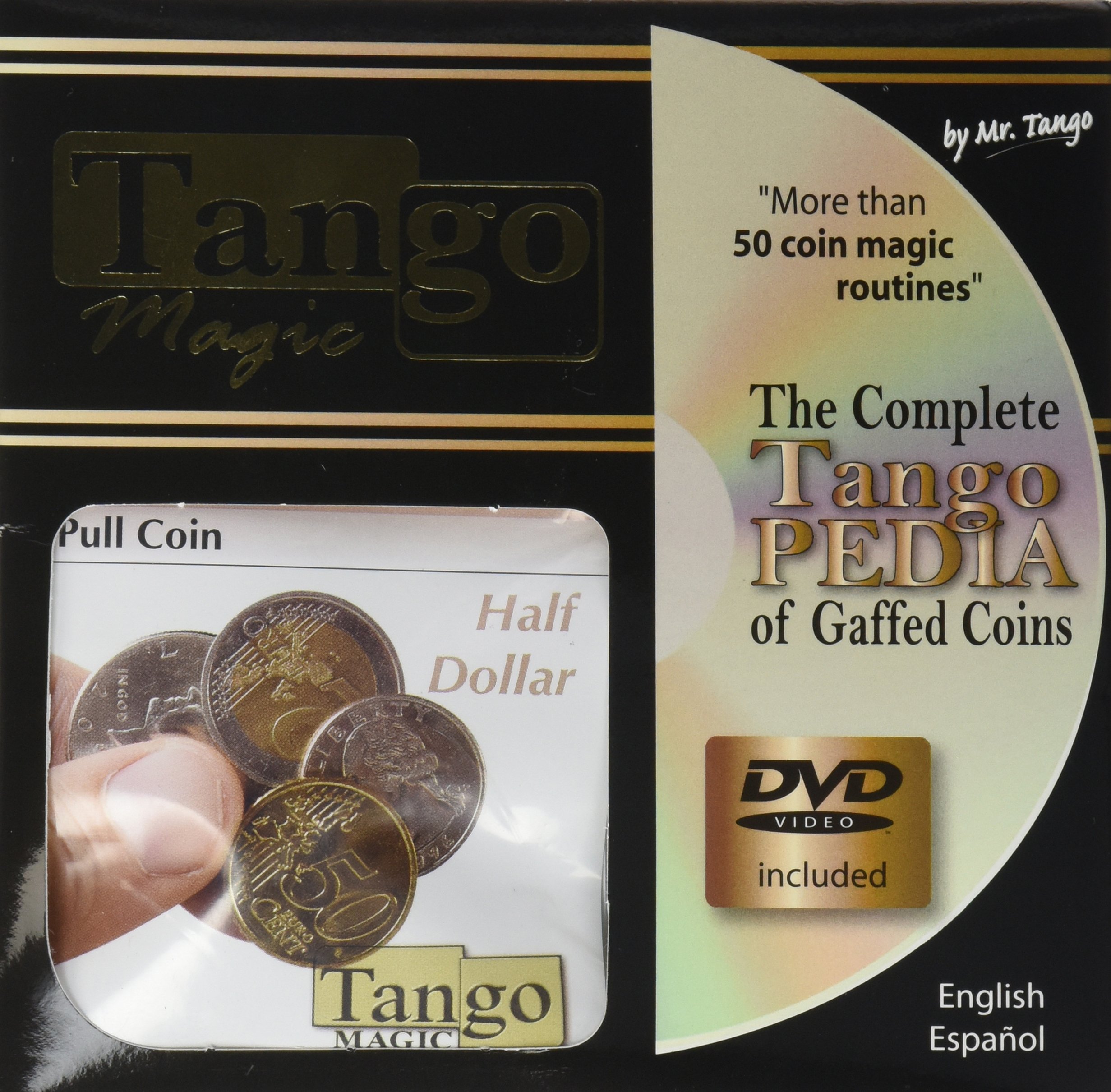 Tango MMS Pull Coin Magic Trick - Half Dollar with DVD - Perfect for Close-Up Magic, Street Performances & Coin Illusion Shows