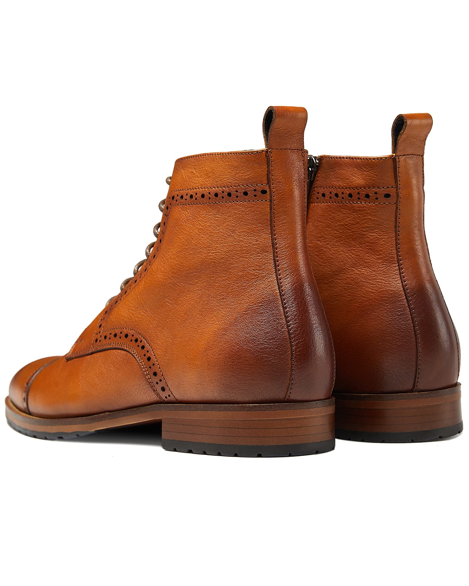 **Men's Genuine Leather Motorcycle Boots - Combat, Casual & Work Boots for Riding, Outdoor & Daily Wear**