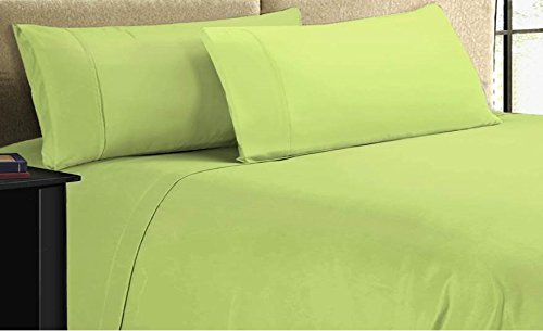 Home Dynamix Jill Morgan Fashion Solid Pillowcases (2 Pack) - King Size, Lime Green - Soft Luxury Bedding for Master Bedroom & Guest Room