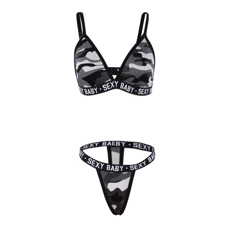 Sexy Lingerie Set for Women - Sports Bra & High Waisted Bikini Panty Bodysuit | Naughty Underwear for Date Night & Boudoir Photography