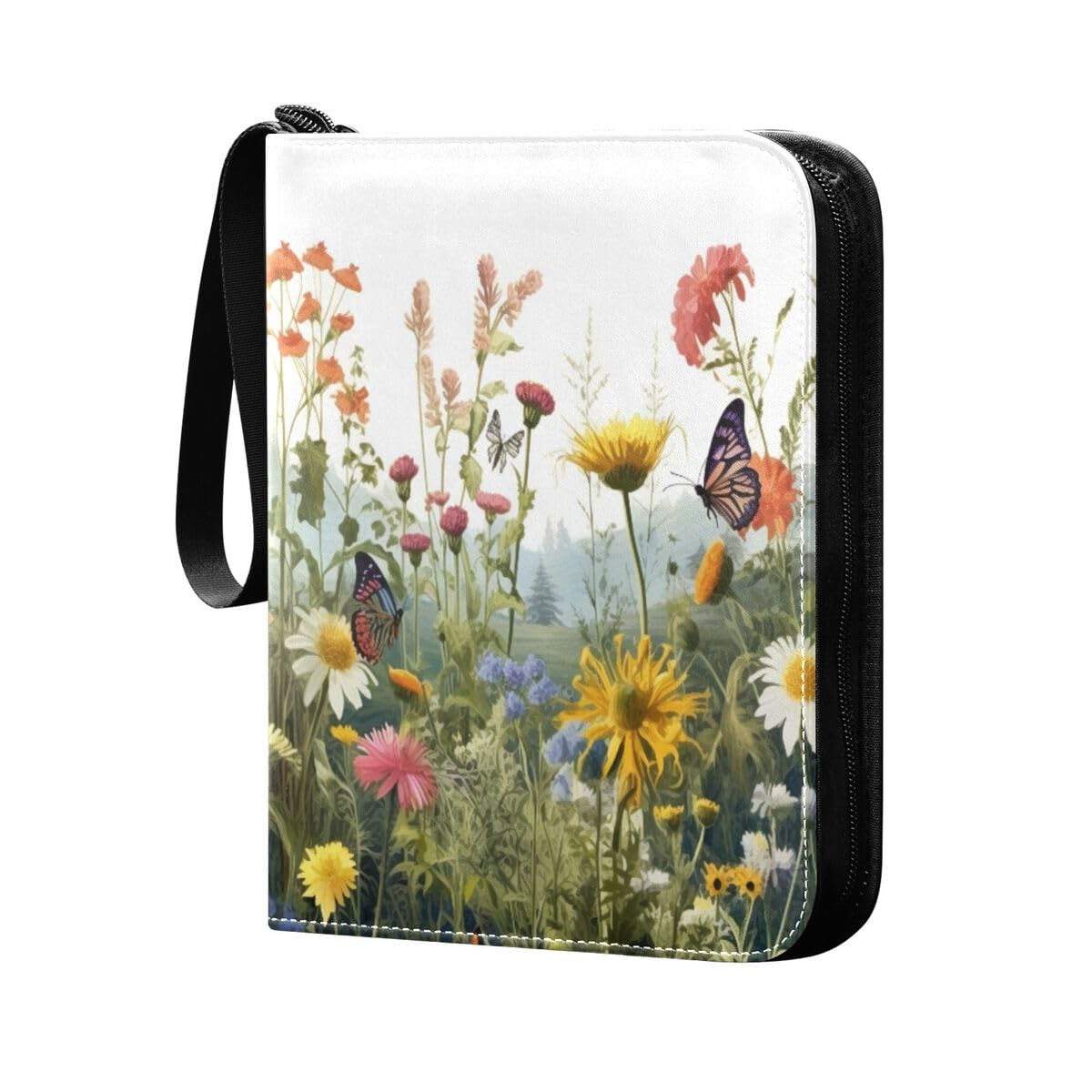 Premium Nander Wildflowers & Butterflies Trading Card Binder - 400 Pocket Collector Album with Protective Sleeves for Baseball, Football, Sports & Gaming Cards | Perfect for Card Collectors & TCG Enthusiasts
