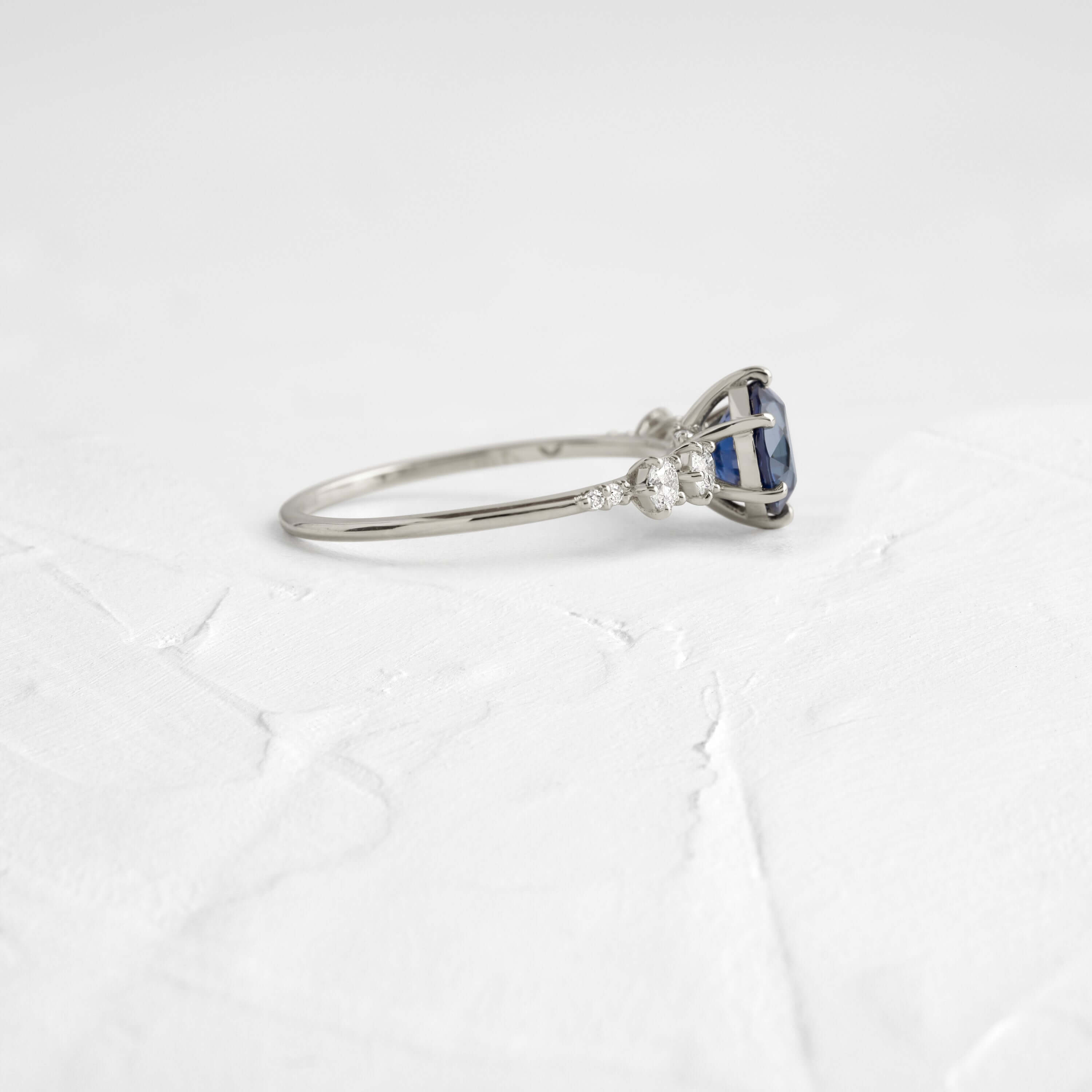Round Cut Blue Sapphire Coda Ring - Elegant Jewelry for Women, Perfect for Weddings, Anniversaries & Special Occasions