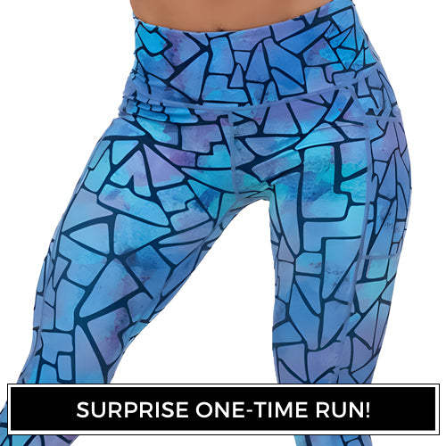 Stained Glass Print Leggings for Women - Colorful Artistic Yoga Pants, High Waisted Workout Tights for Dance, Gym & Casual Wear