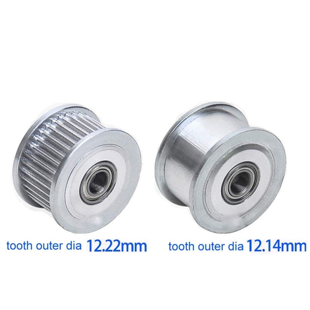 GT2 20T Idler Timing Pulley with Bearing - 2mm Pitch, 3mm Bore, 10mm Belt Tension Pulley for 3D Printer & CNC Machine DIY Projects (11mm Teeth Width) - Perfect for Belt Drive Systems & Precision Motion Control