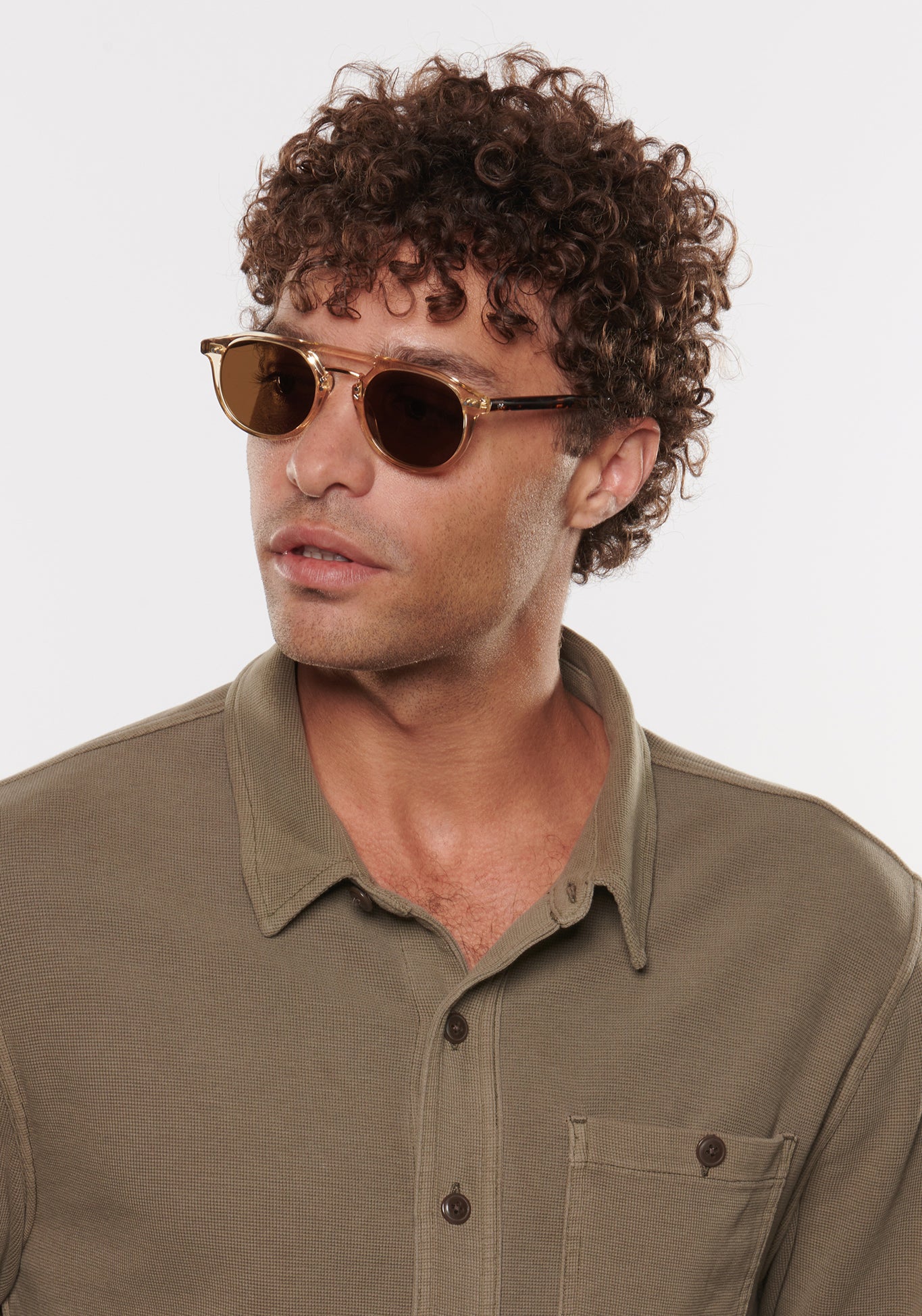 MARKLE 18K Gold Polarized Sunglasses - Champagne Tortoise Frame - UV Protection for Driving, Beach & Outdoor Activities