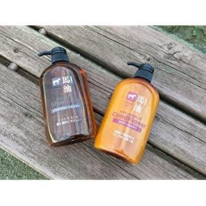 Kumano Yushi Horse Oil Shampoo 600ml - Moisturizing & Repairing Hair Care for Dry, Damaged Hair - Perfect for Daily Use & Salon Treatments