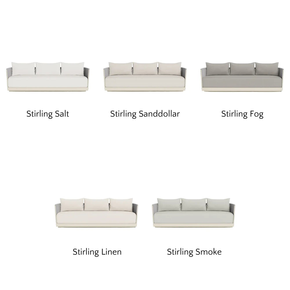 Antigua Outdoor 3-Seat Patio Sofa Set - Waterproof Wicker Furniture for Garden, Poolside & Backyard Relaxation