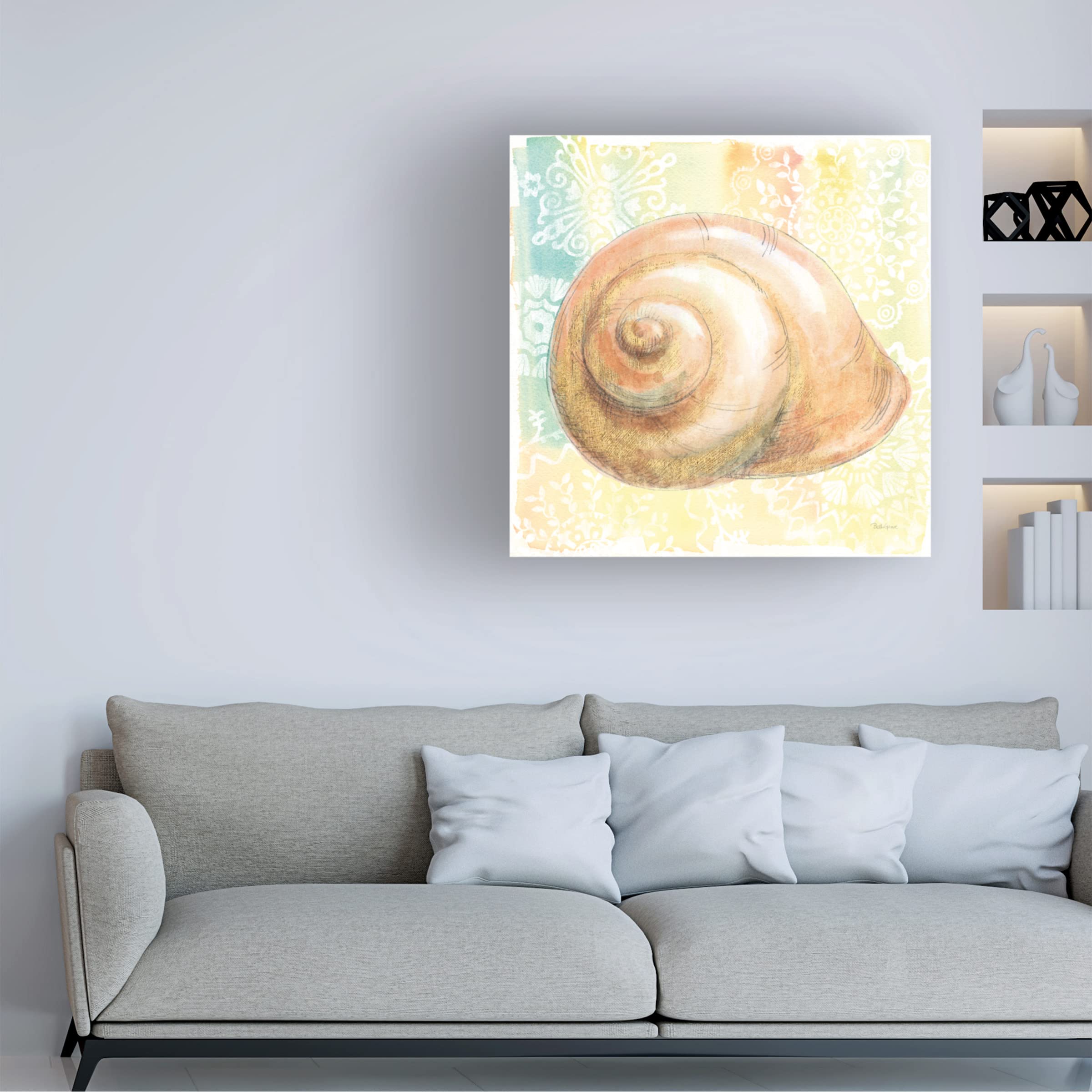 Beth Grove 'Golden Treasures I' Canvas Wall Art Print - Modern Home Decor for Living Room, Bedroom & Office | Trademark Fine Art Collection
