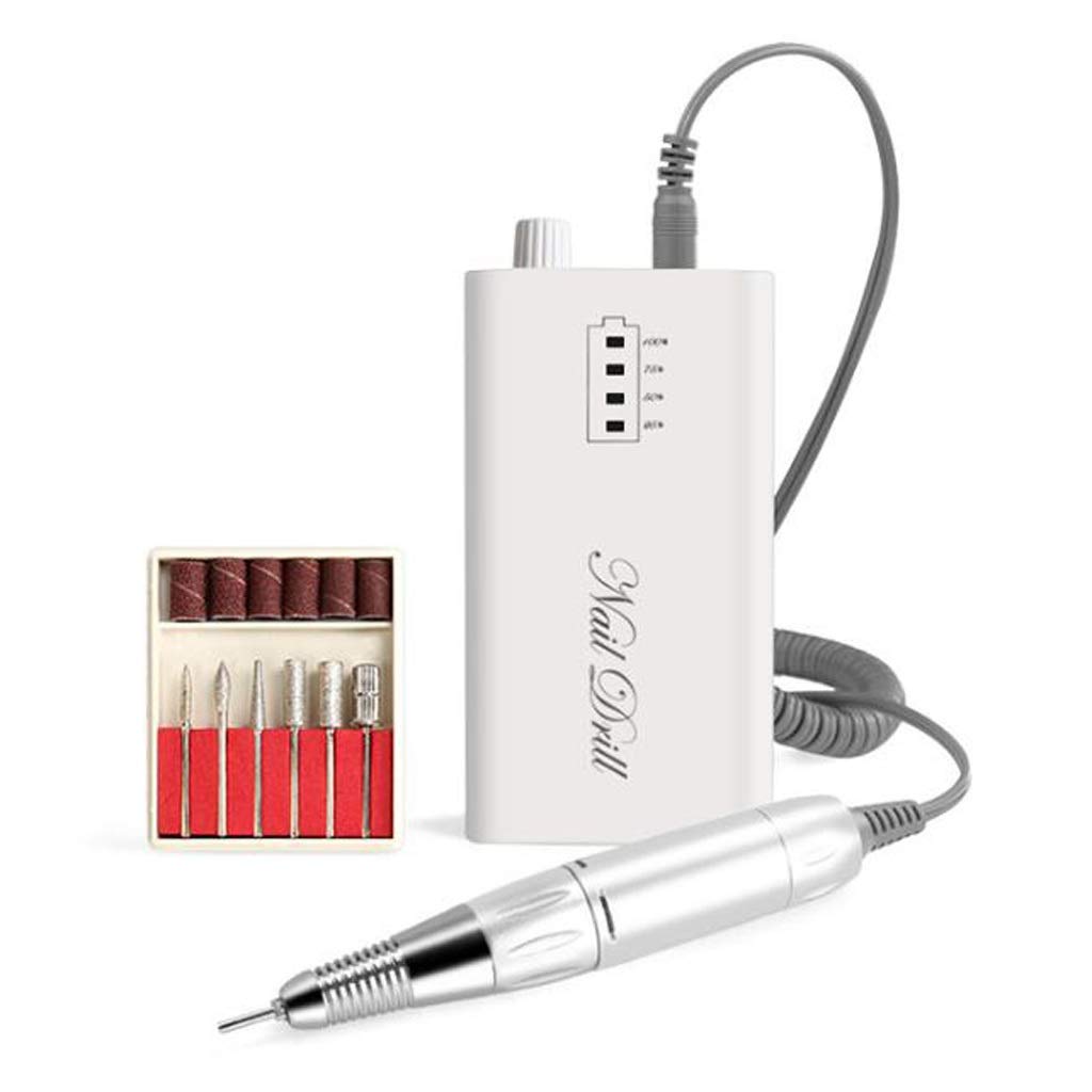 Professional Electric Nail Drill Kit - 25000RPM Rechargeable Manicure & Pedicure Machine for Acrylic/Gel Nails, Portable Nail Art Polisher & Buffer Set | Perfect for Home Salon, Nail Techs & DIY Nail Care
