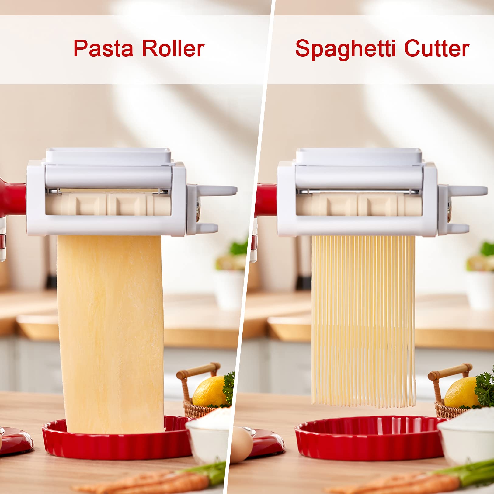 ANTREE 3-in-1 Pasta Maker Attachment for KitchenAid Stand Mixers - Includes Pasta Sheet Roller, Spaghetti Cutter & Ravioli Maker - Perfect for Homemade Pasta, Italian Dishes & Family Cooking