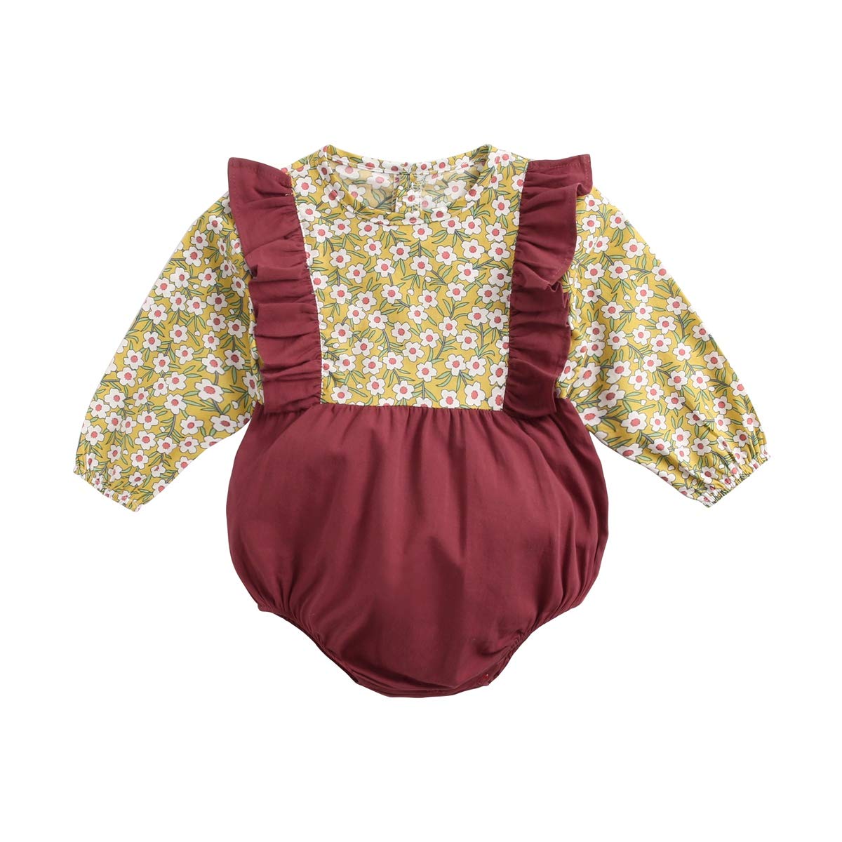 Adorable Newborn Baby Girl Romper - Soft Cotton Long Sleeve Princess Outfit for Photo Shoots, Parties & Special Occasions
