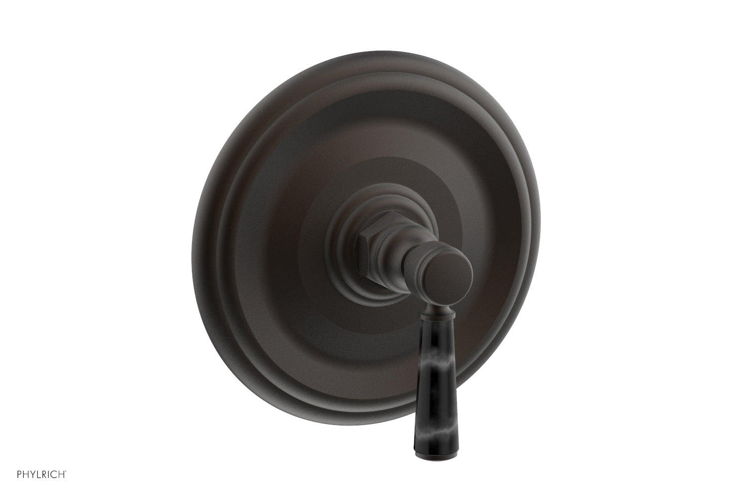HEX TRADITIONAL Shower Trim Kit with Marble Lever Handle - 4 156 - Perfect for Modern Bathroom & Spa Renovations