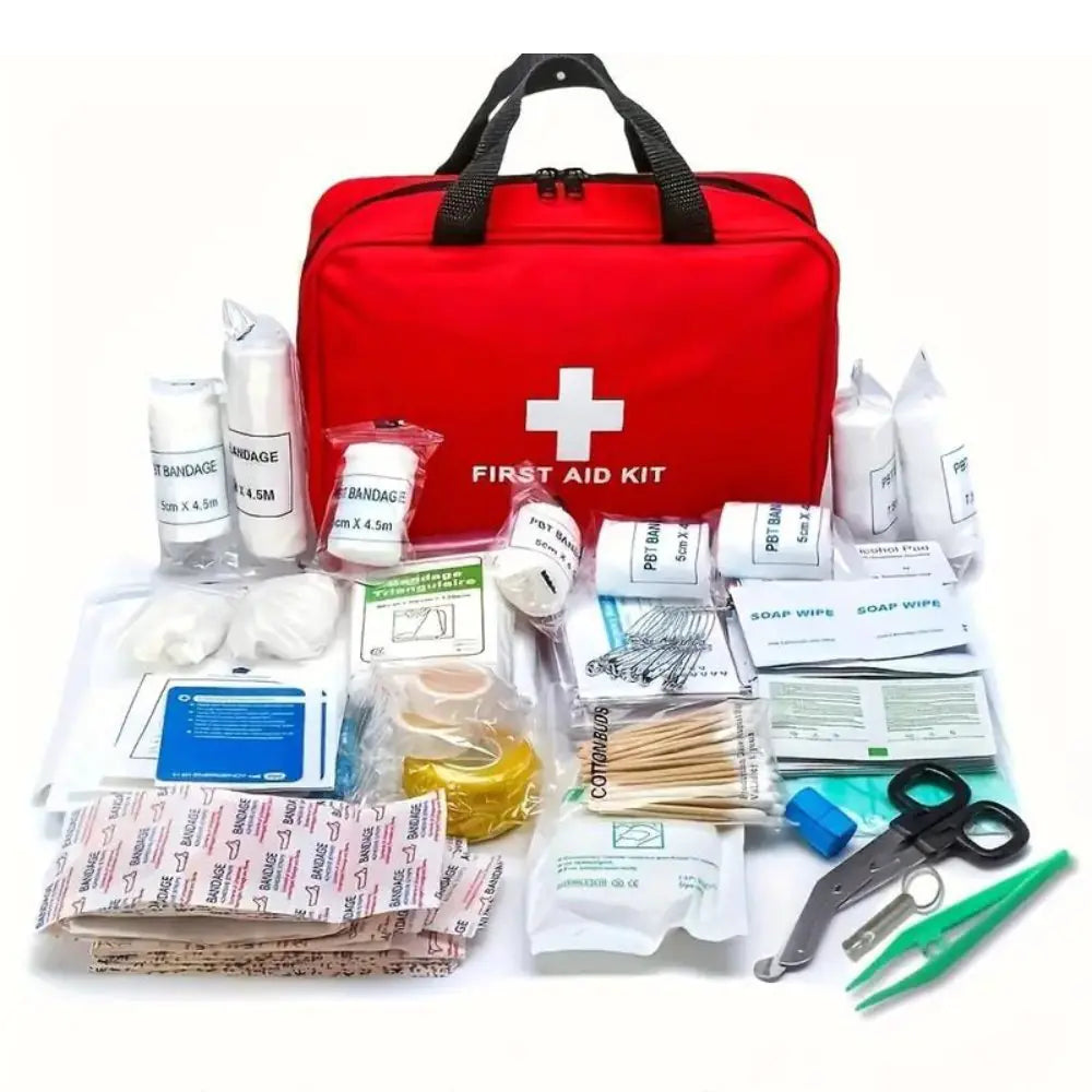 173-Piece Large First Aid Kit - Comprehensive Emergency Medical Supplies for Outdoor Adventures, Camping, Hiking & Home Safety Use | Perfect for Travel, Car, Workplace & Family Emergency Preparedness