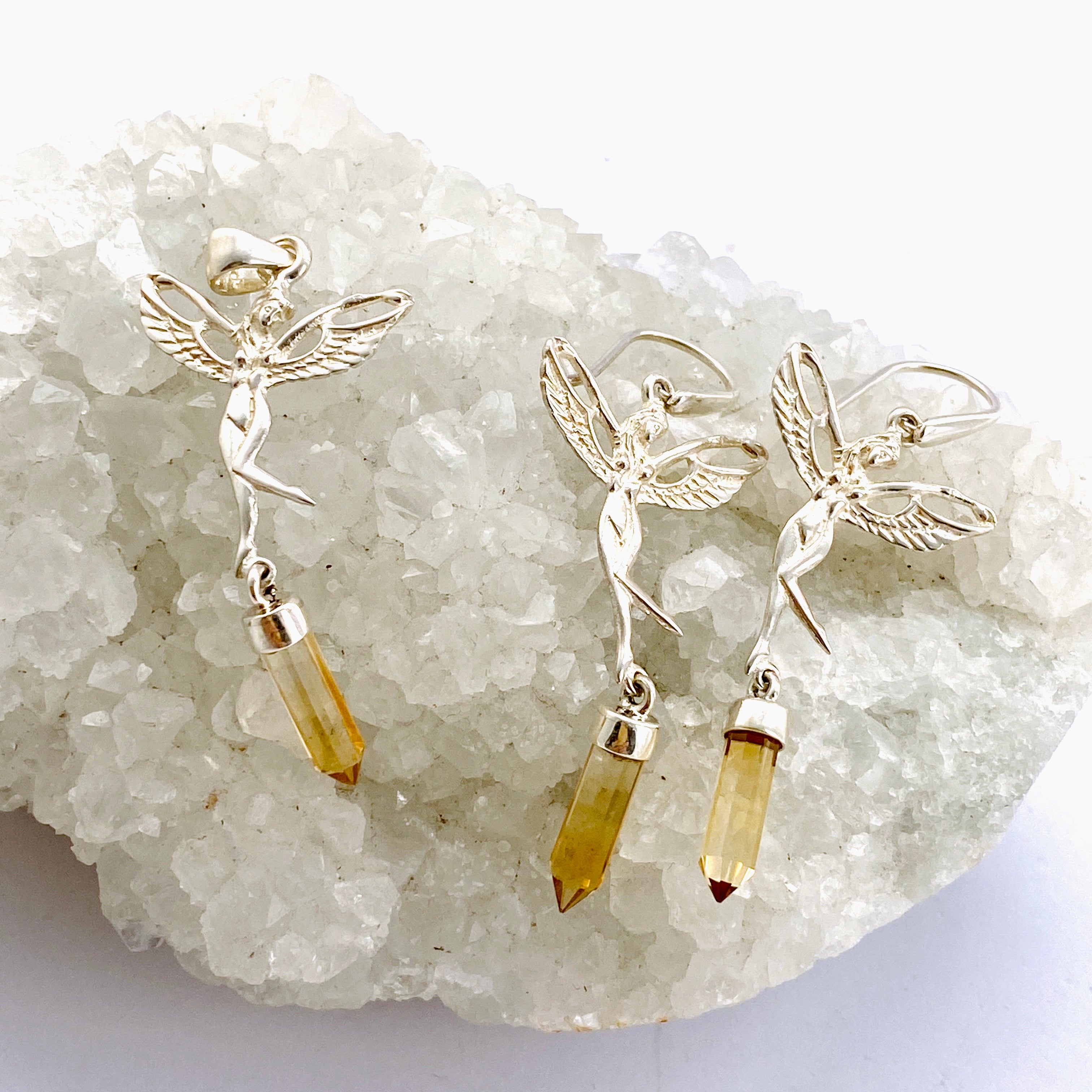 Gemstone Fairy Point Pendant Necklace PPGJ1008 - Elegant Crystal Jewelry for Women, Perfect for Parties, Weddings & Everyday Wear