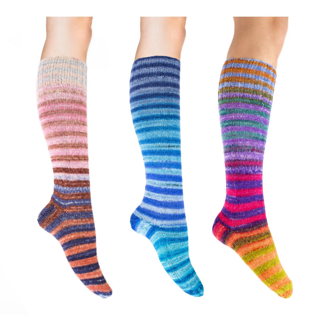 Uneek Sock Kits - 20 Unique Self-Striping Color Combinations for Knitting Enthusiasts | Perfect for DIY Socks, Gifts, and Cozy Home Projects