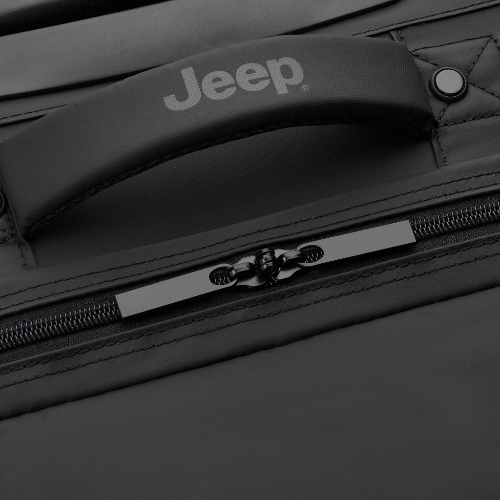 Jeep 2 Wheel 32.5 Inch Rolling Duffle Bag - Black Travel Luggage for Camping, Gym & Weekend Getaways | Heavy Duty Spinner Suitcase with Smooth Wheels