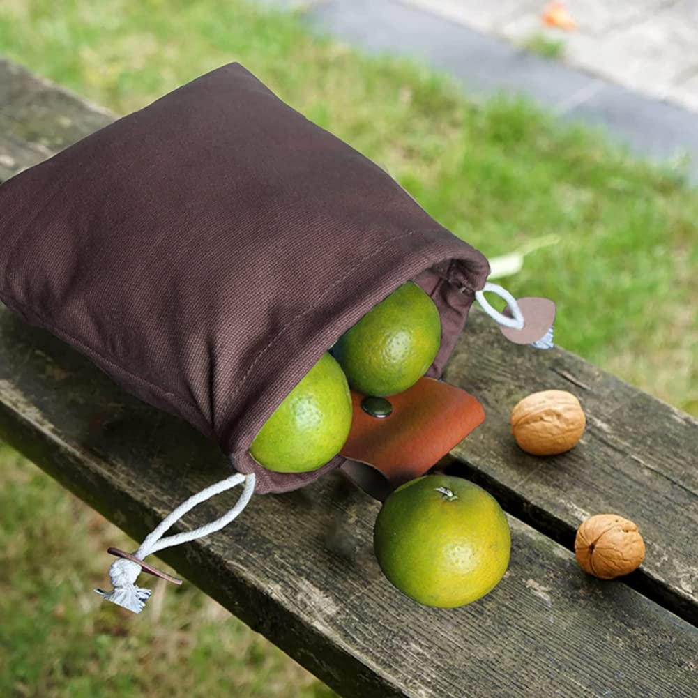 **Premium Waxed Canvas Foraging Bag - Waterproof Leather Pouch for Hunting, Bushcraft & Dog Training - Durable Waist Fanny Pack & Hanging Tool Bag for Outdoor Adventures**    *(Perfect for Hiking, Camping, Survival Gear & Everyday Carry - Ideal for Collecting Herbs, Tools & Essentials in the Wild!)*