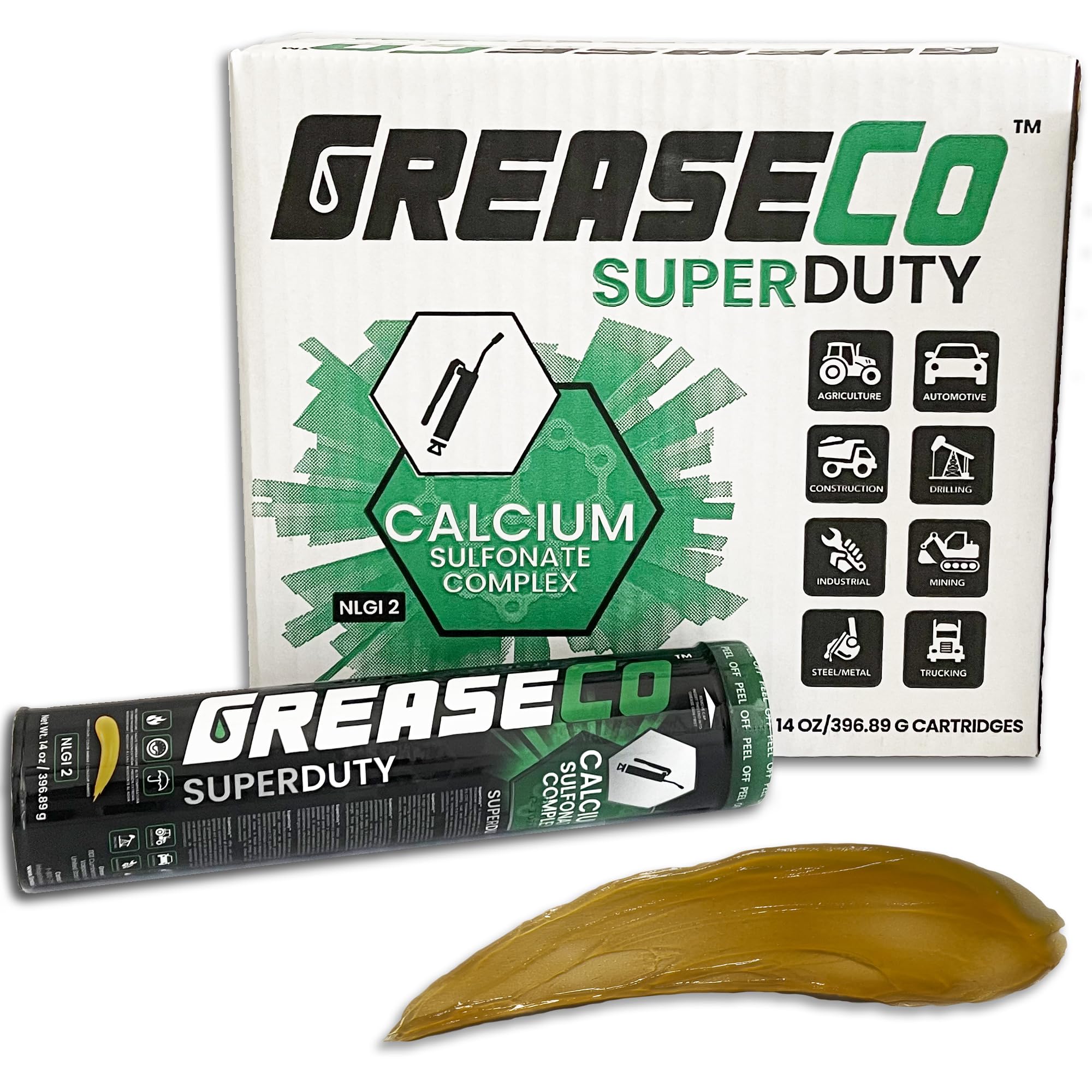 High Temp Wheel Bearing Grease - Calcium Sulfonate Marine Grease for Outboard Lower, Stern Drive & Steering Cables | Automotive Grease Gun Lubricant (10 Pack Tubes, NLGI 2, SuperDuty) - Ideal for Boats, Trailers & Heavy-Duty Vehicles