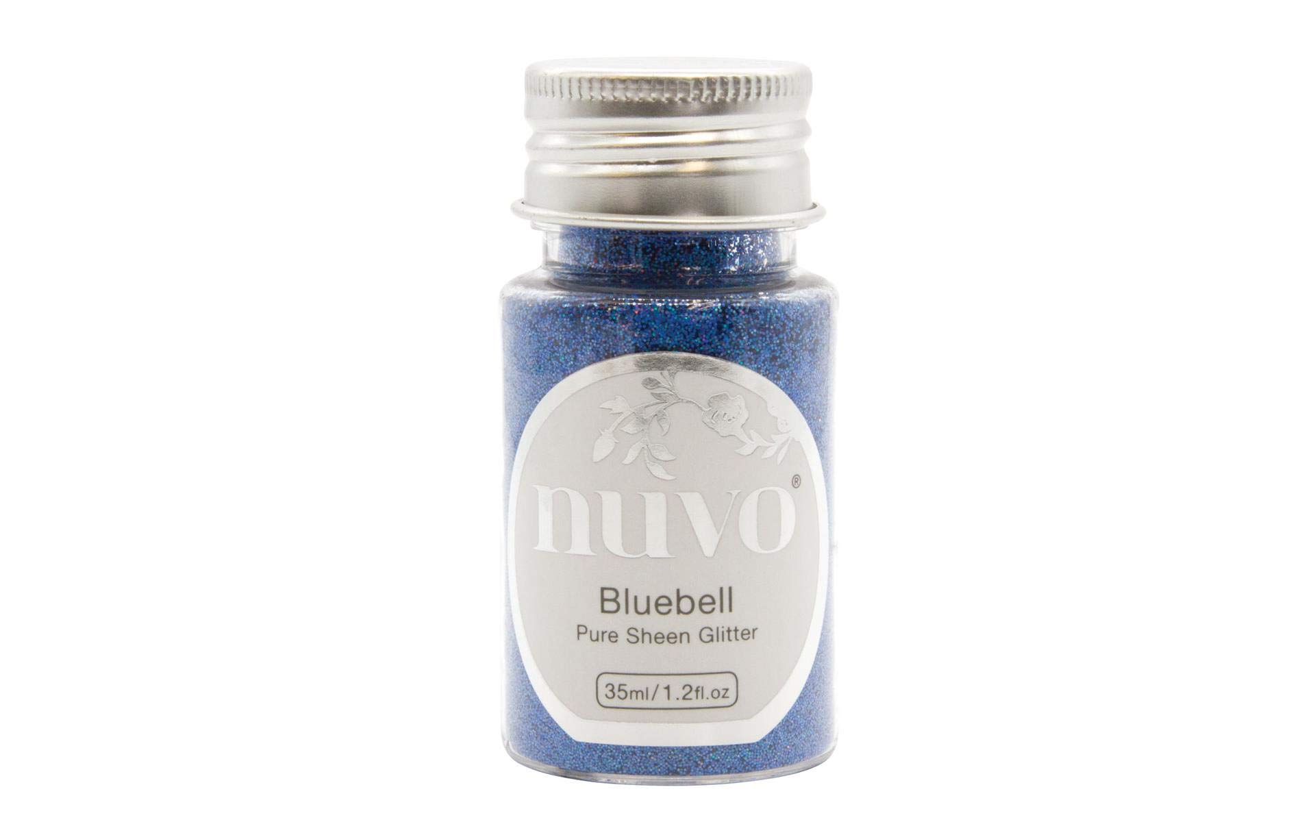 Nuvo Pure Sheen Glitter 1oz - Bluebell Glitter for Crafts, DIY Projects, Nail Art & Scrapbooking - High-Quality Fine Glitter Powder for Creative Arts & Decorations
