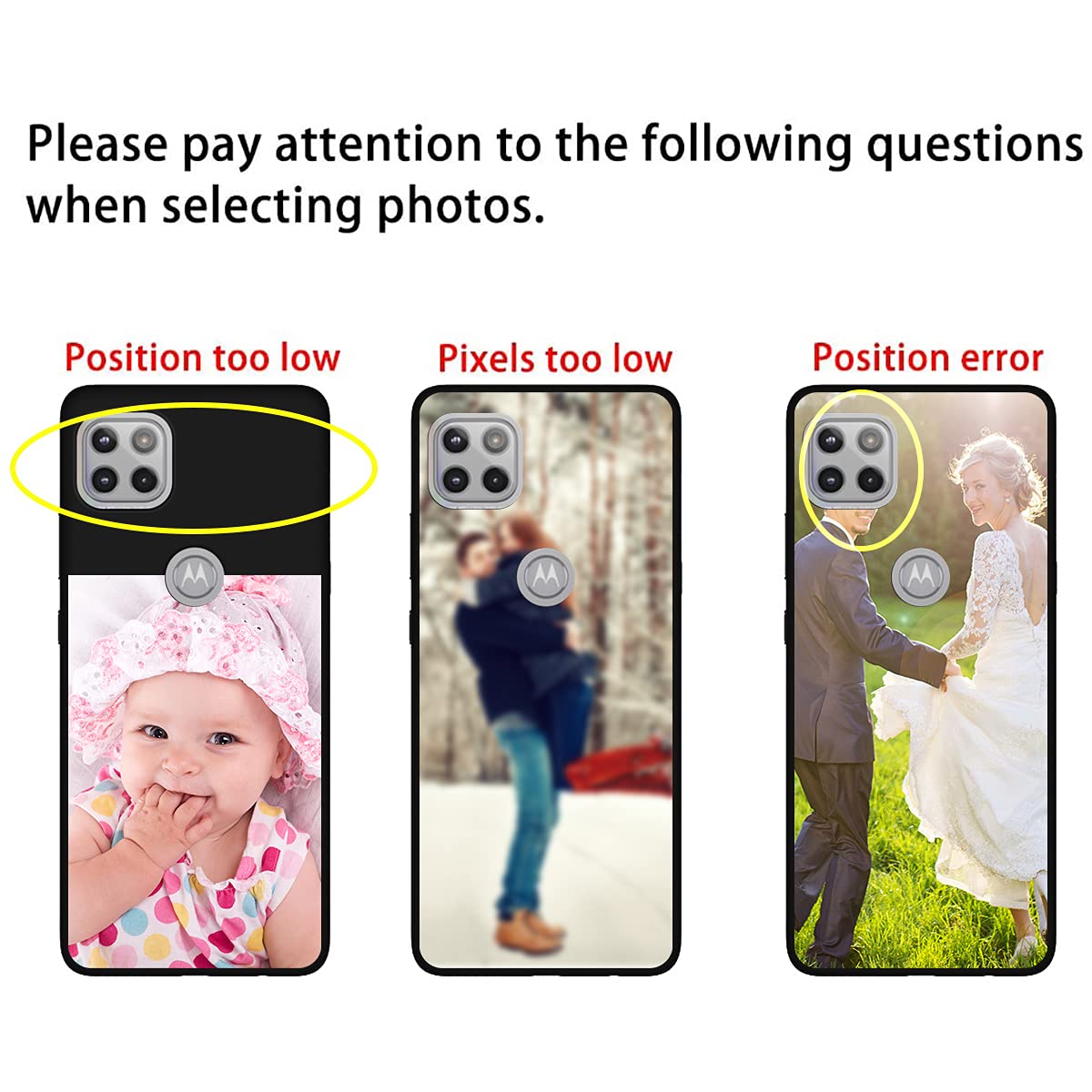 Customized Photo Case for Moto E6 - Personalized Picture Shockproof Silicone Phone Cover | Soft Candy Design | Christmas Birthday Thanksgiving Gift | Protective Black Phone Case for Everyday Use & Special Occasions