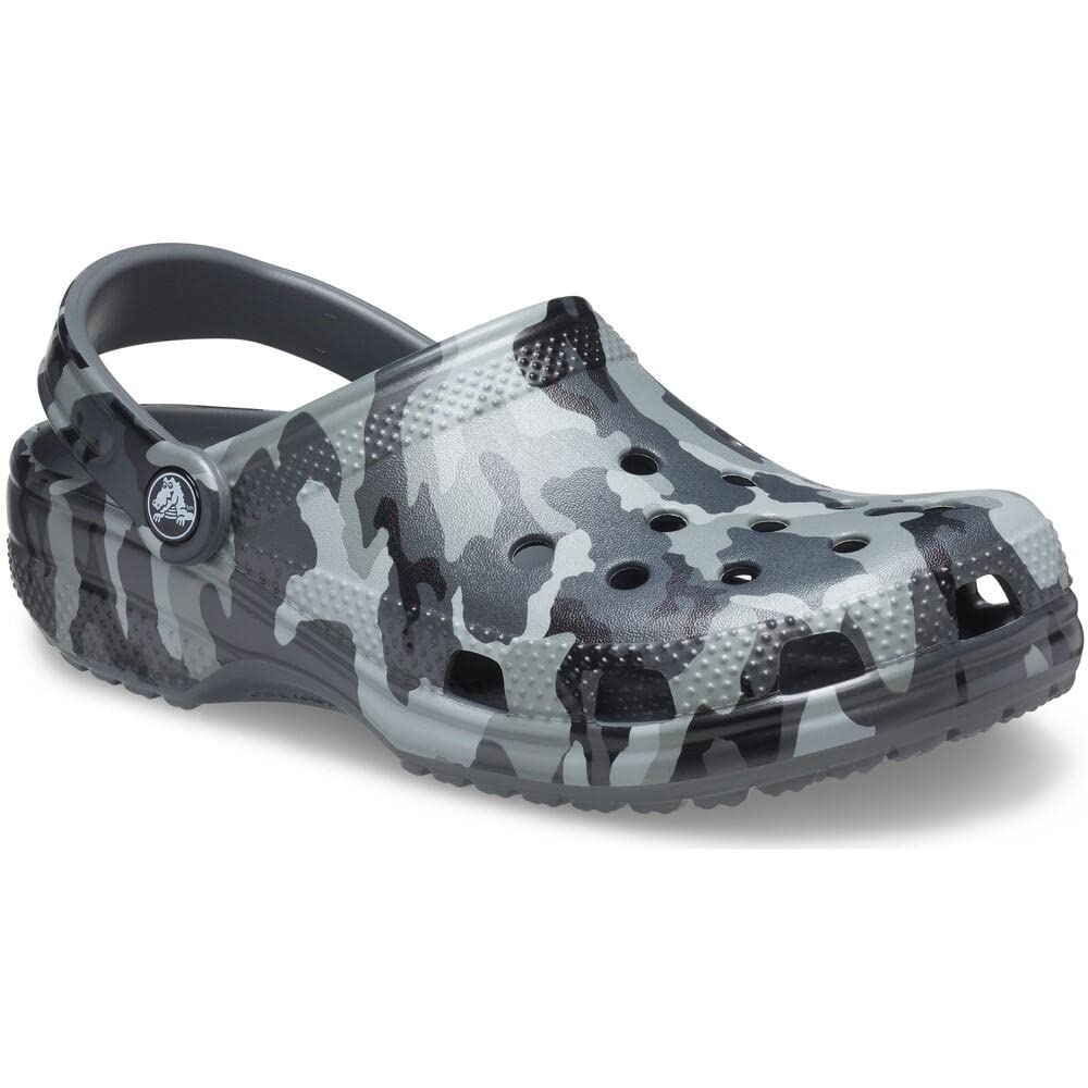 Crocs Unisex-Adult Classic Printed Camo Clog - Comfortable Slip-On Water Shoes for Men & Women - Perfect for Beach, Pool, Garden, and Casual Wear