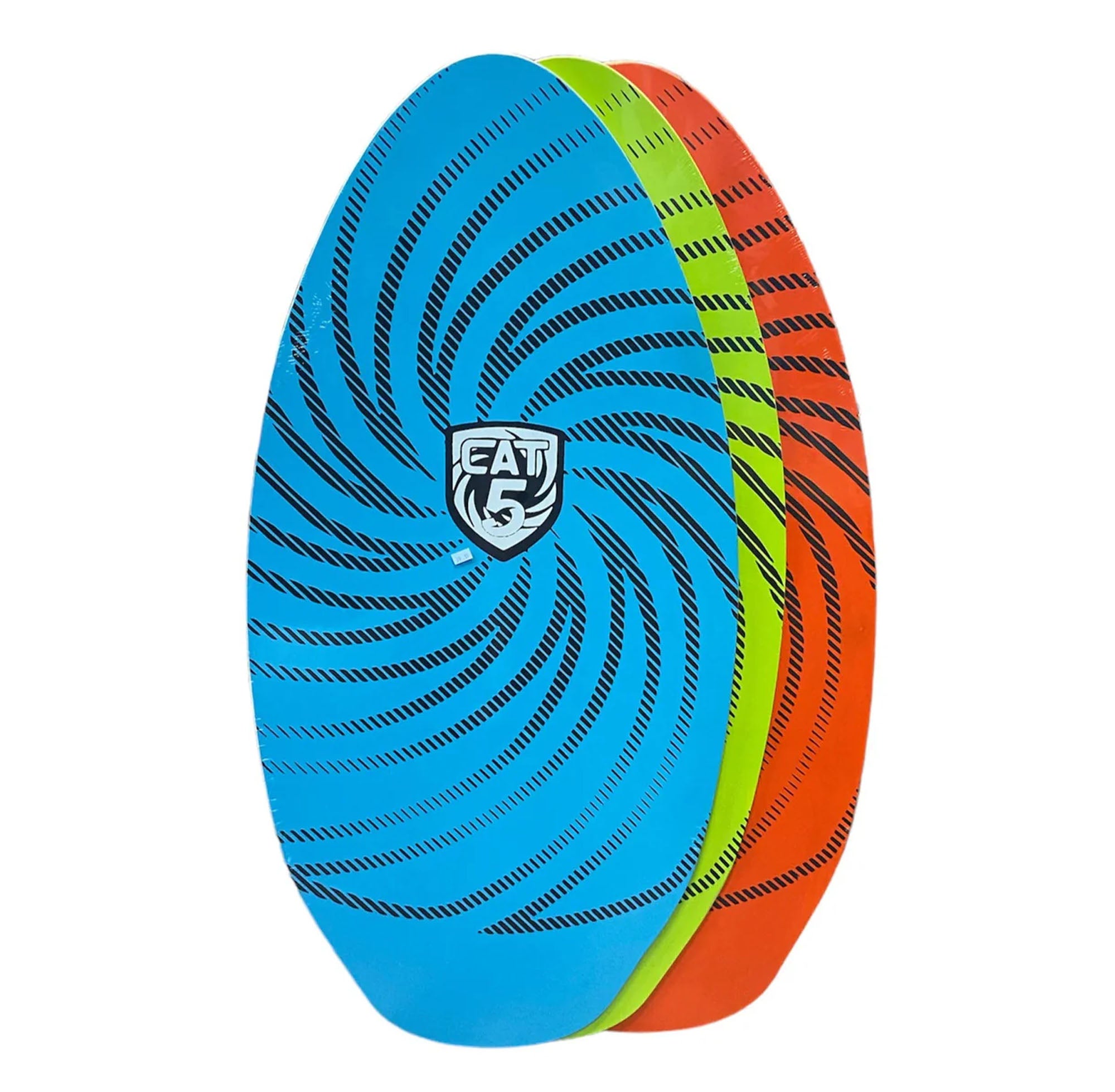 Premium Cat 5 Spiral 45 Skimboard for Kids & Adults - High-Performance Orange Wave Riding Board for Beach, Shore Break & Shallow Water Surfing
