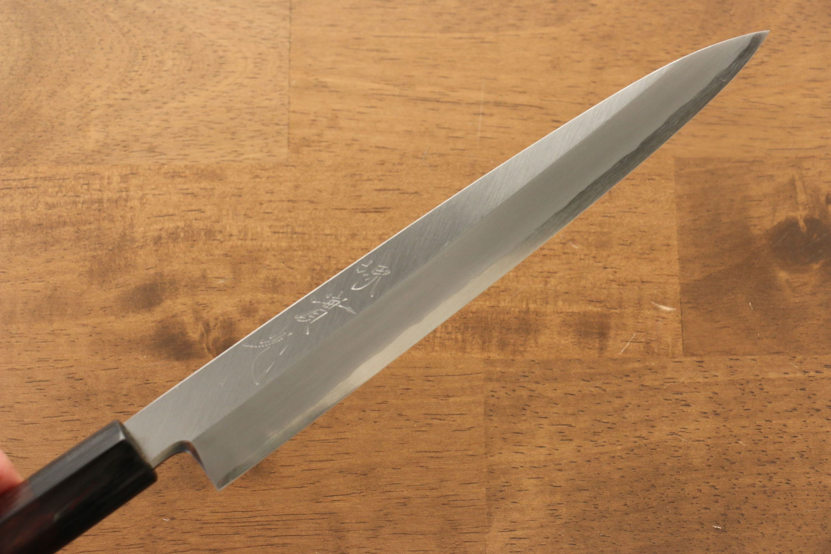 Premium Jikko Silver Steel No.3 Yanagiba Sushi Knife 210mm - Japanese Shitan Handle - Professional Sushi & Sashimi Chef Knife for Precision Cutting & Food Presentation