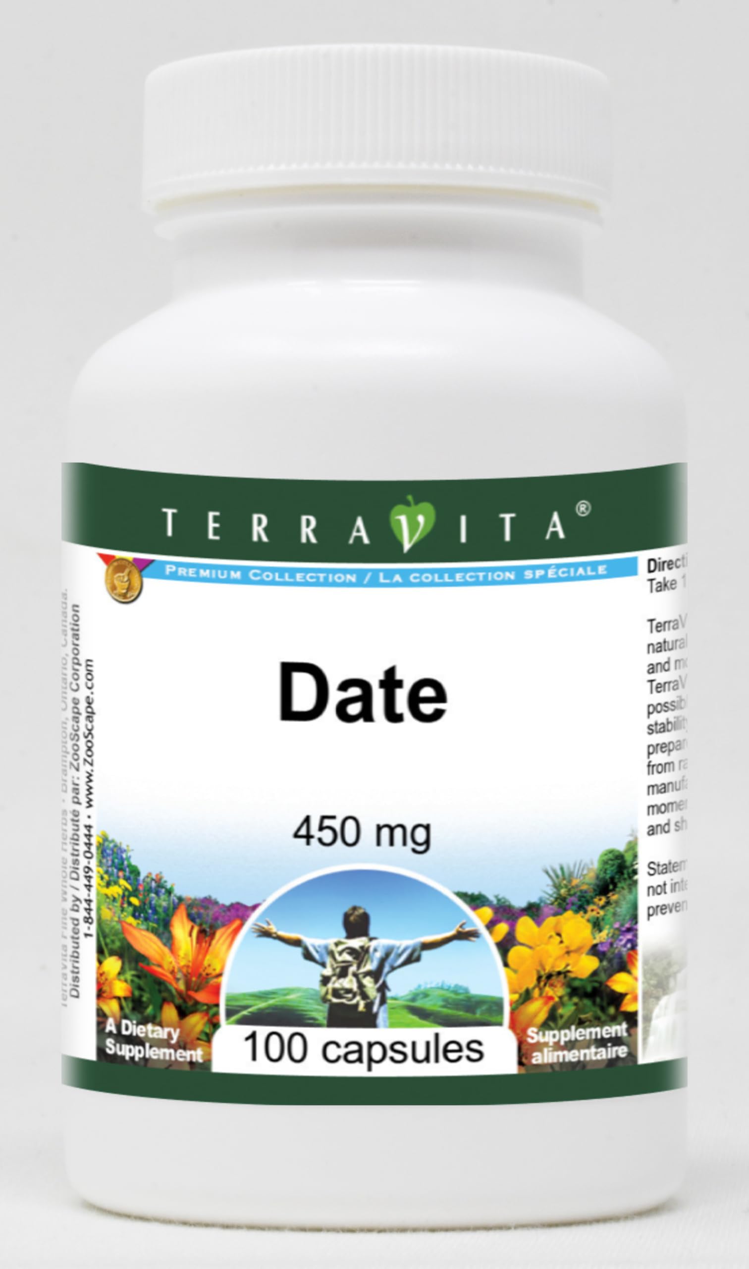 Premium 450mg Date Extract Capsules (100 Count, 2-Pack) - Natural Energy Booster & Digestive Aid - Perfect for Daily Wellness & Fitness Routines