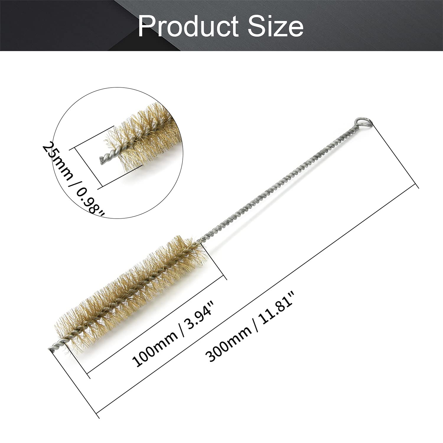 Utoolmart 5-Pack Copper Wire Cleaning Brushes - 1.0