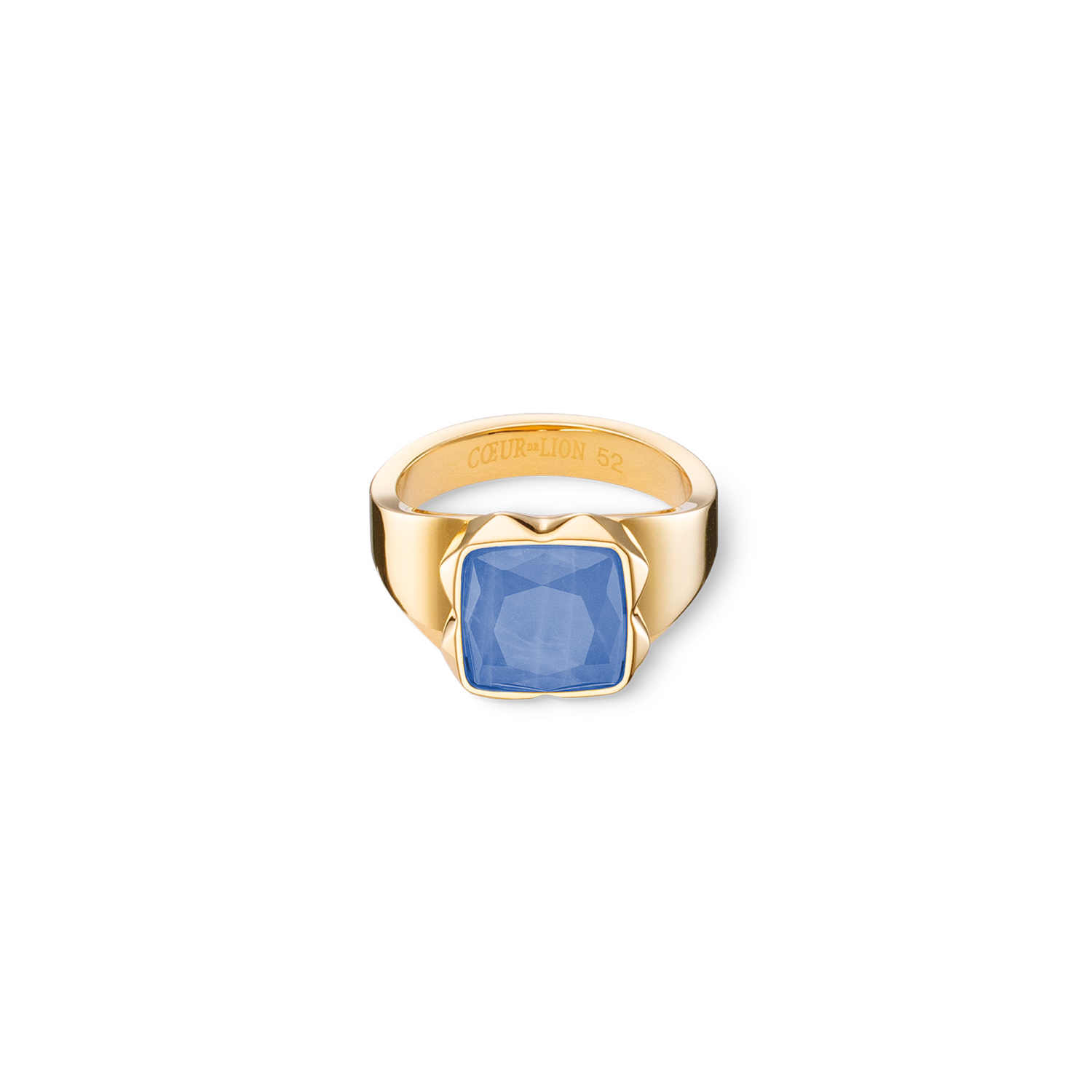 Square Aventurine Ring with Gold Blue Spikes - Elegant Crystal Jewelry for Women, Perfect for Parties, Weddings & Everyday Wear