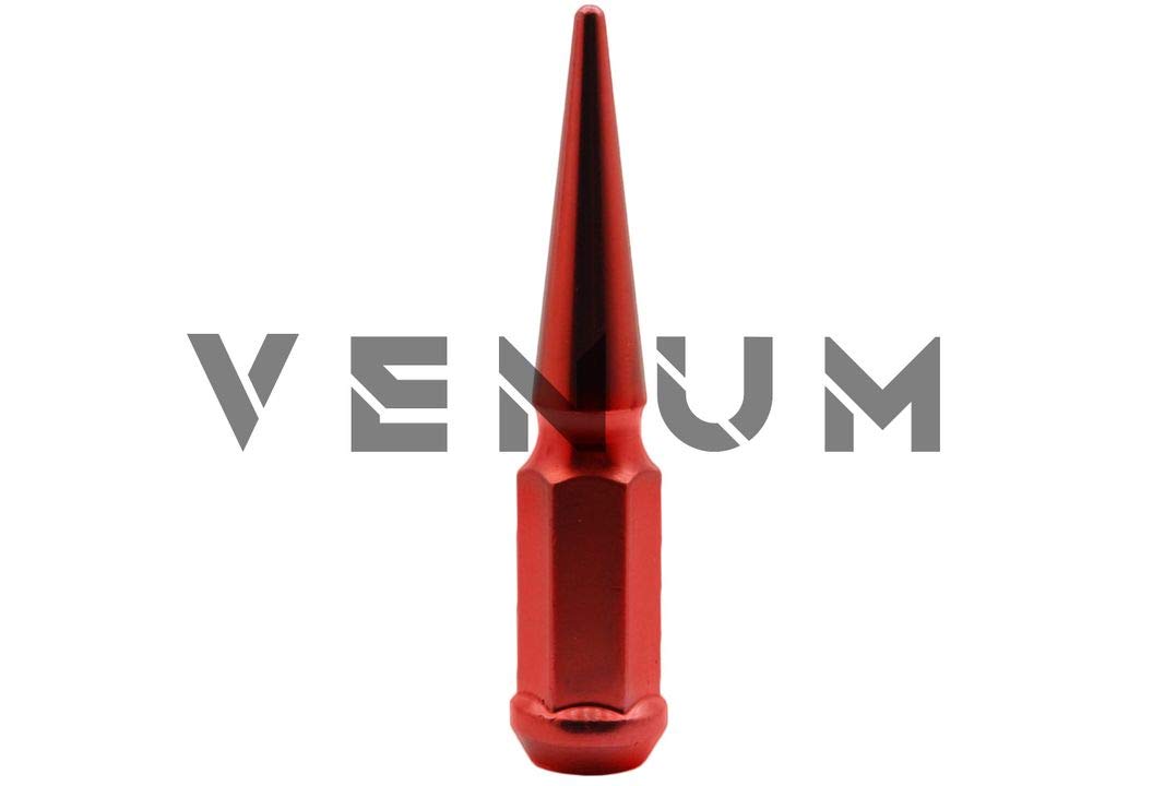 Venum 32PC Red Anodized Spike Lug Nuts - 4.5