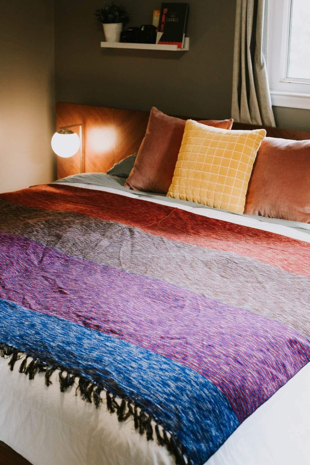 Handmade Himalayan Hand-Dyed Wool Blanket - Premium Artisan Throw for Sofa, Bed & Home Decor - Cozy & Stylish Living Room Accessory