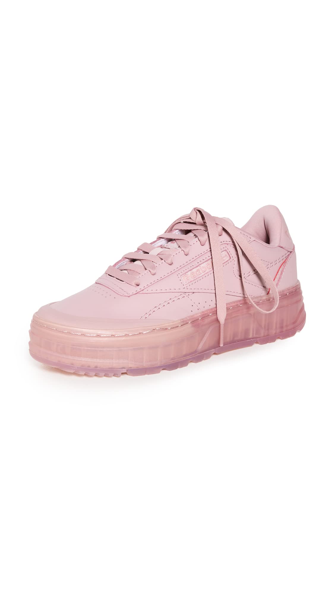 Reebok Women's Club C Double Geo Flooded Ice Sneakers - Smokey Rose Pink Size 7 US | Vintage-Inspired Casual Shoes for Women | Perfect for Streetwear, Gym & Everyday Fashion