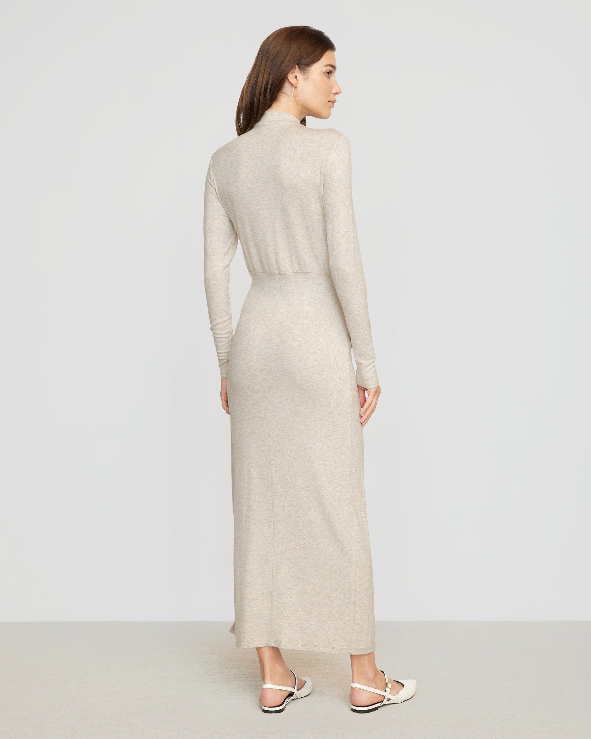 Stylish Suki Mock Neck Long Sleeve Dress for Women - Elegant Office Wear & Casual Outfit