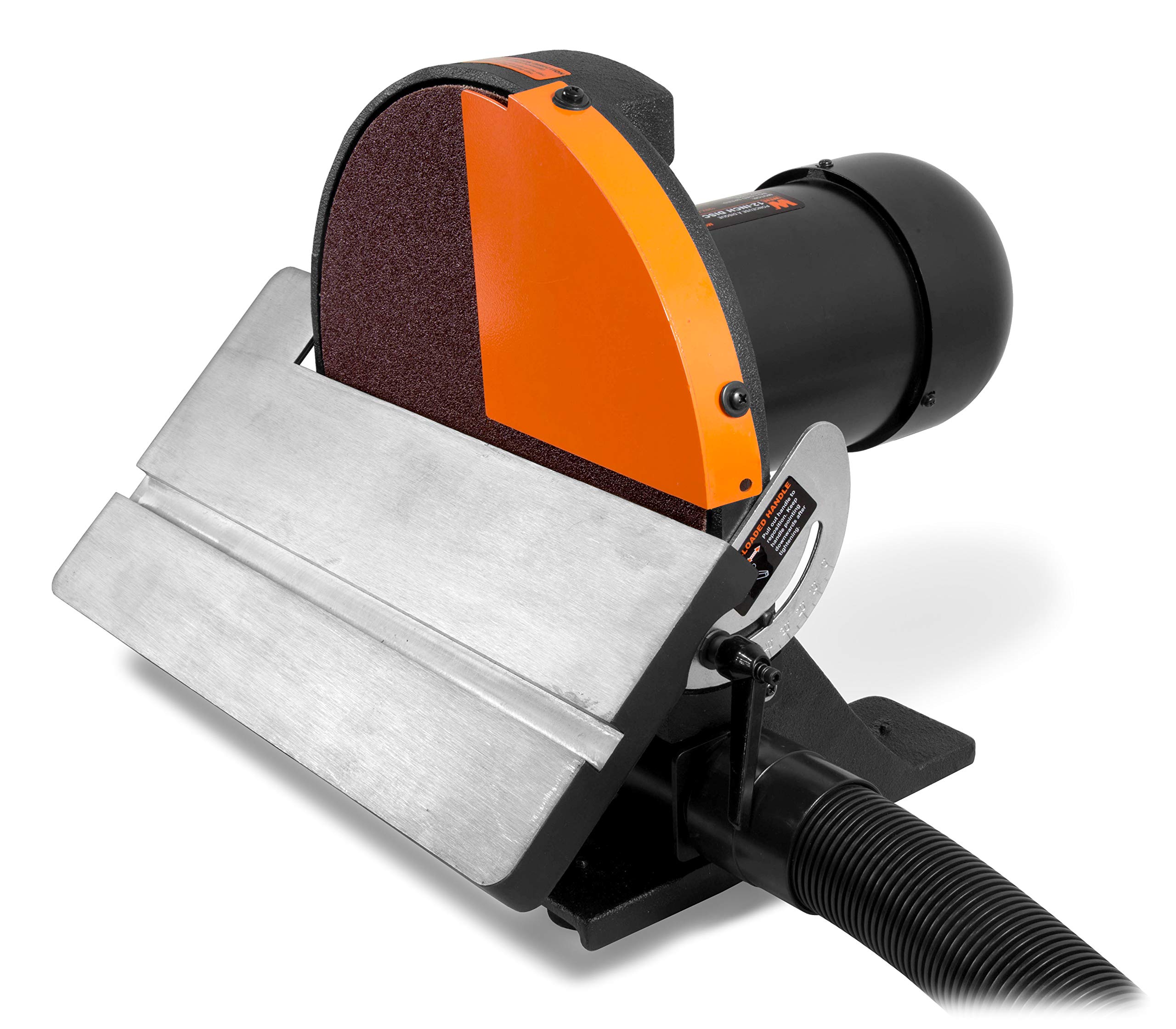 WEN 65812 12-Inch Benchtop Disc Sander with Miter Gauge & Dust Collection System - Perfect for Woodworking, Metal Sanding & DIY Projects in Home Workshops