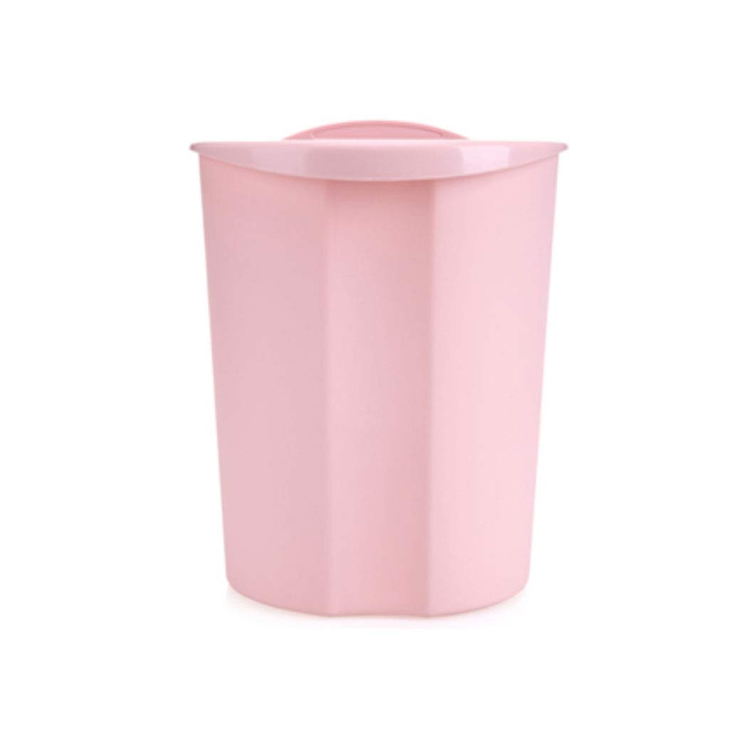 Pink Hanging Trash Can - Small Waste Basket for Kitchen Cabinet, Bathroom, Bedroom & Office Desk | Space-Saving Household Garbage Bin | Perfect for Under Sink, Door Mount & Compact Spaces