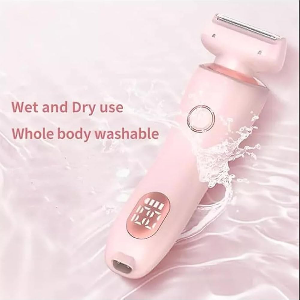 Razyo Smooth Shave Razor for Women - 2025 New 2-in-1 Electric Shaver, Wet & Dry Use with Removable Head (Blue) - Perfect for Travel, Gym & Quick Hair Removal at Home