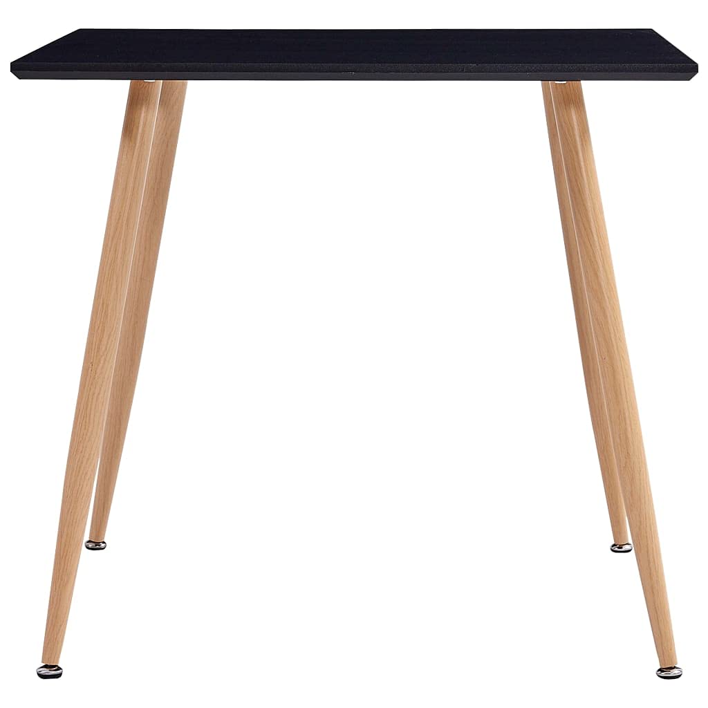 31.7 Inch Square Bar Height Pub Table - Black & Oak MDF Bistro Dining Table for Kitchen, Cafe & Home - Easy Assembly, Perfect for Small Spaces & Entertaining