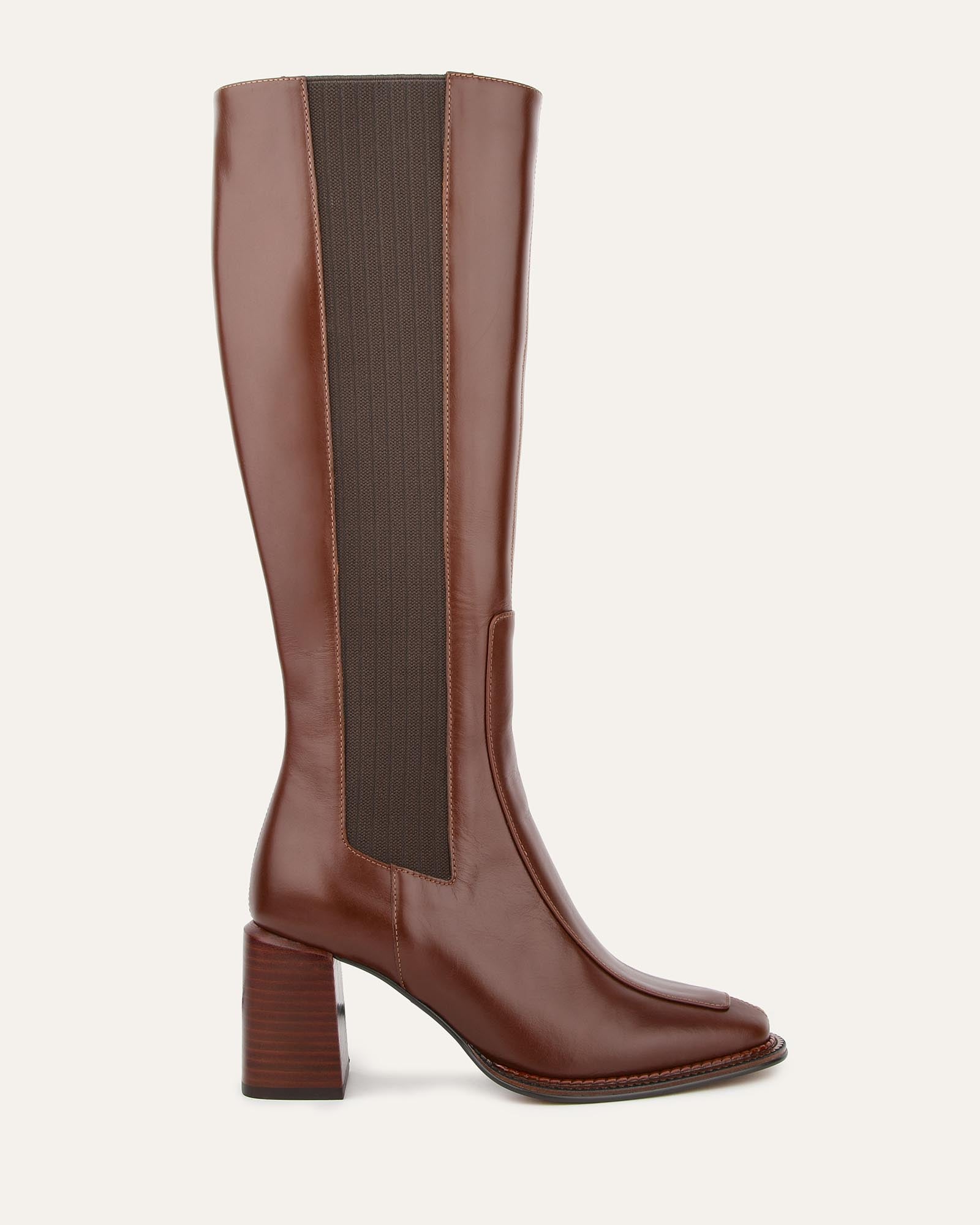 Divine Knee High Boots - Dark Chocolate Brown Genuine Leather for Women | Stylish & Comfortable for Fall, Winter & Casual Outfits