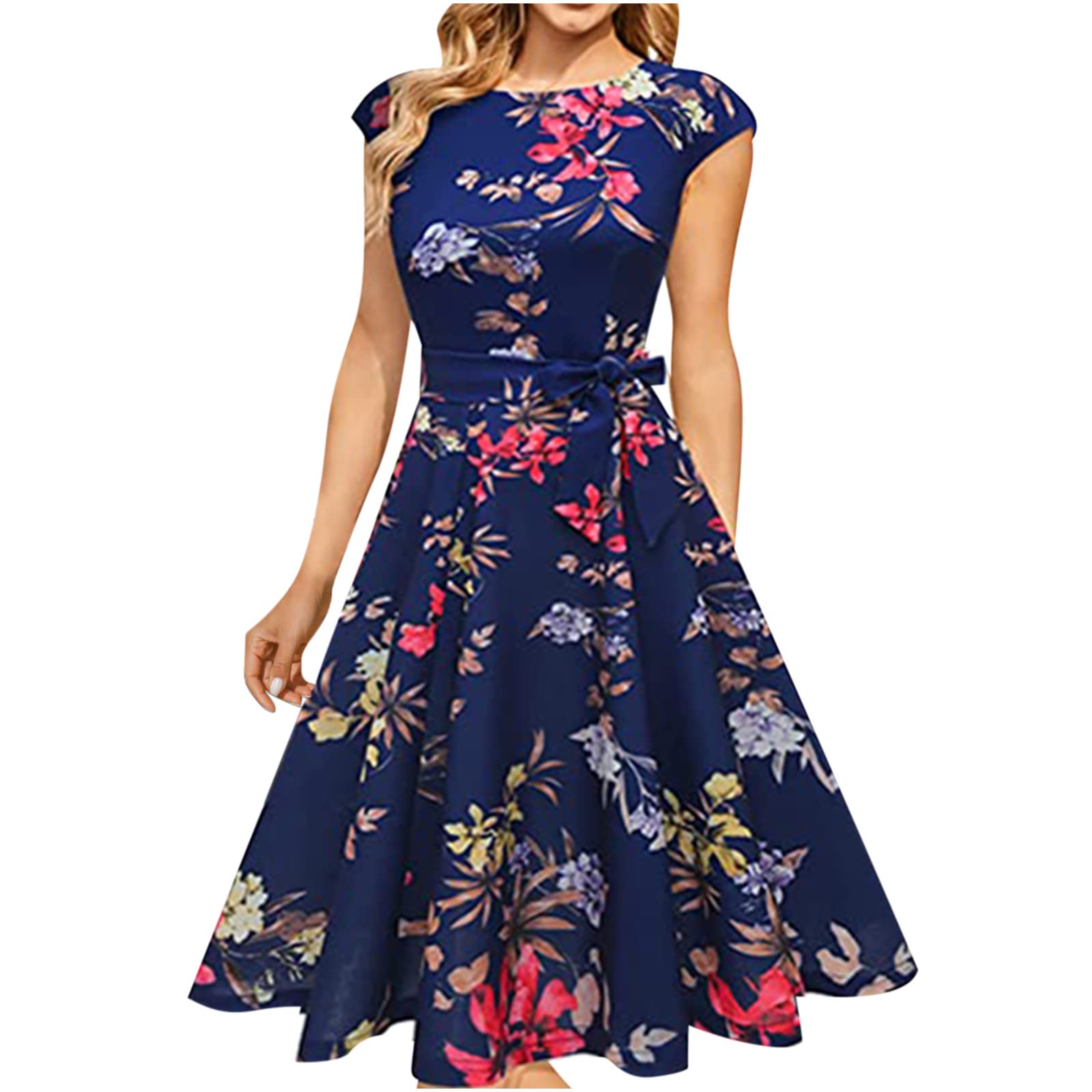 Yoeyez Women's Purple Sleeve Shift Dress - Casual Summer Midi Sun Dress with Long Sleeves | Perfect for Beach Vacations, Brunch Dates & Office Wear