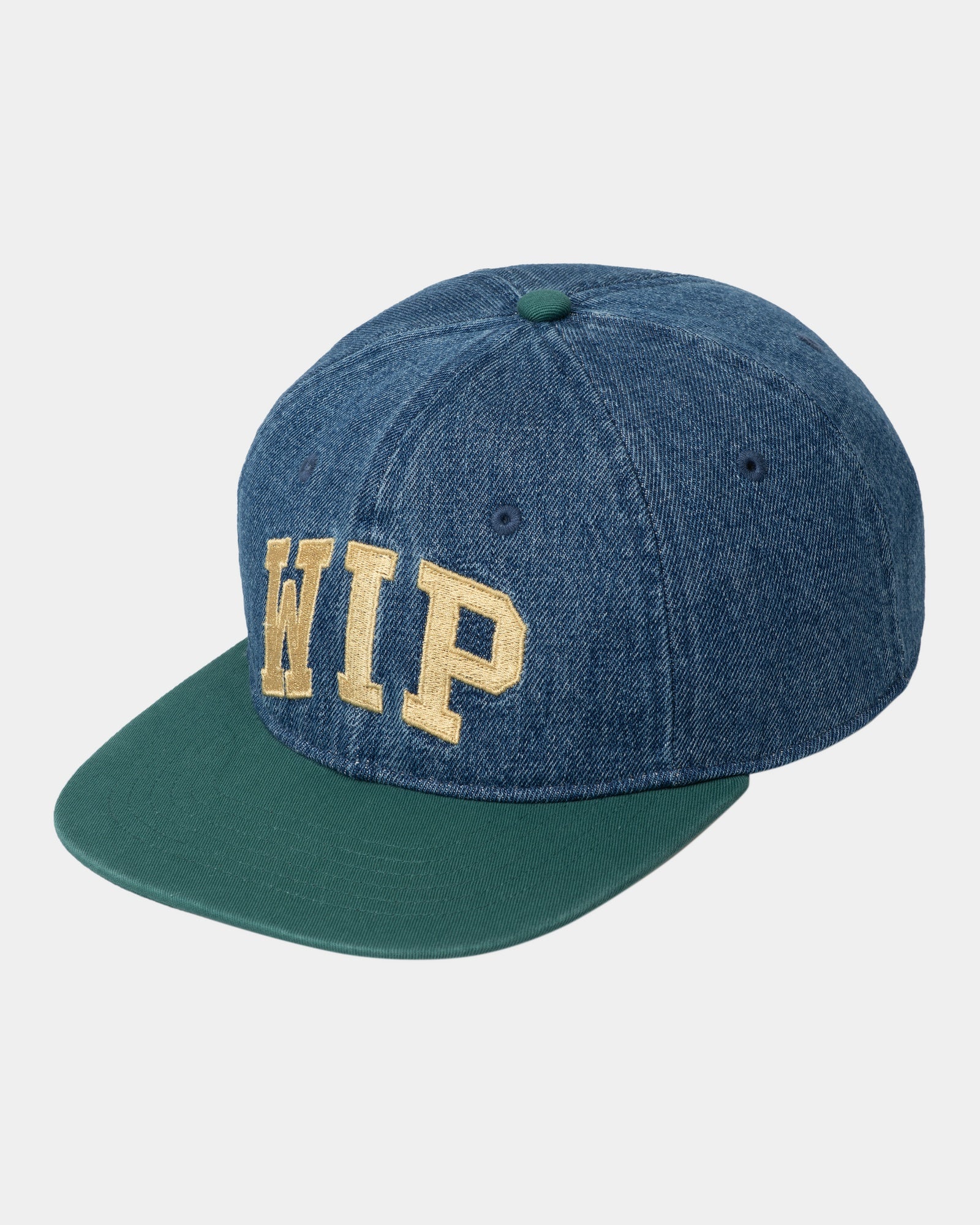 WIP Denim Cap - Blue, Rainforest, Air Yellow | Stylish & Comfortable Baseball Hat for Men & Women | Perfect for Outdoor Activities, Sports & Casual Wear