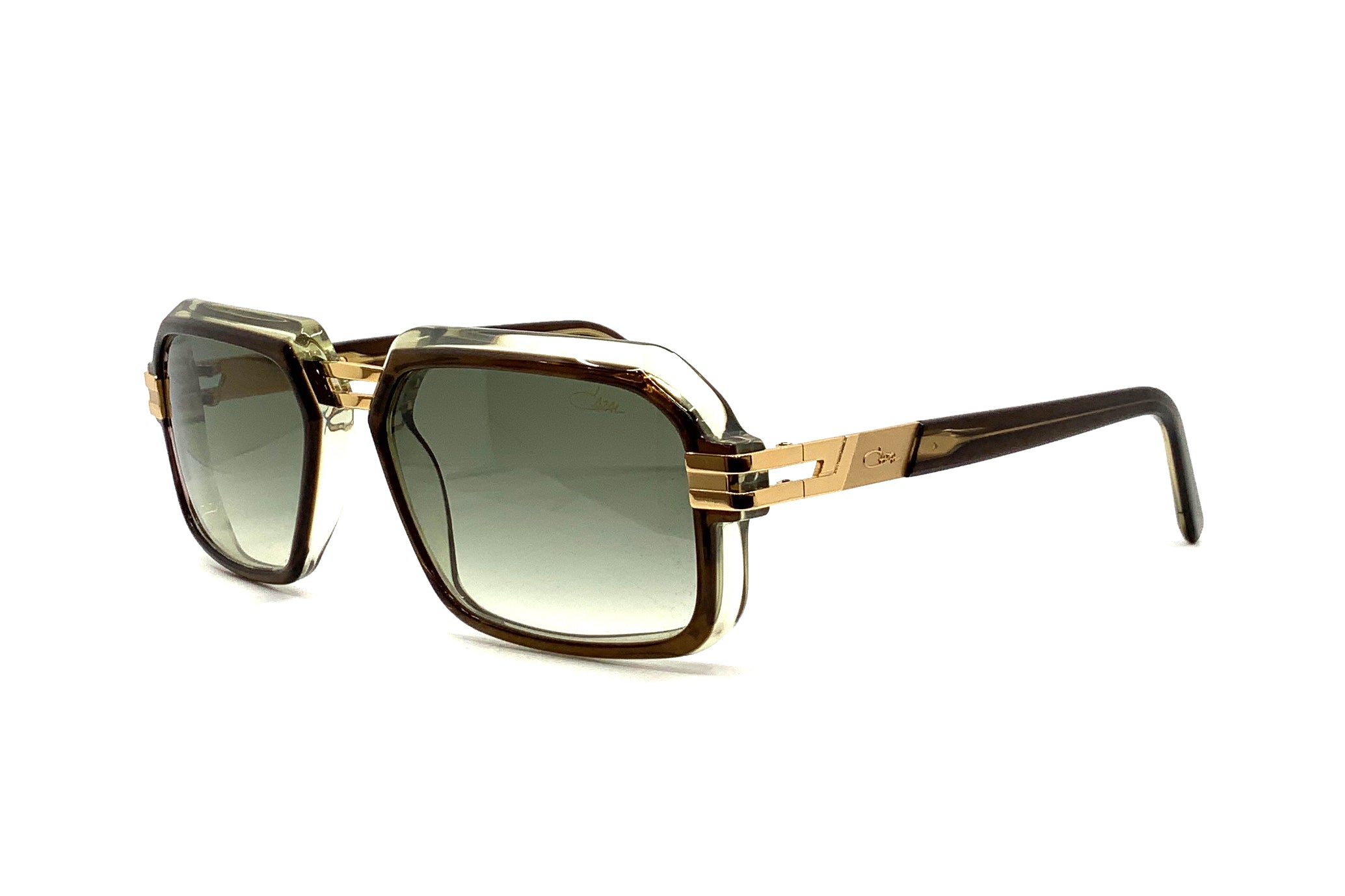 Cazal 6004/3 Sunglasses - Olive Transparent Frame, UV Protection, Retro Style for Men & Women - Perfect for Outdoor Activities, Driving, and Fashion Accessories