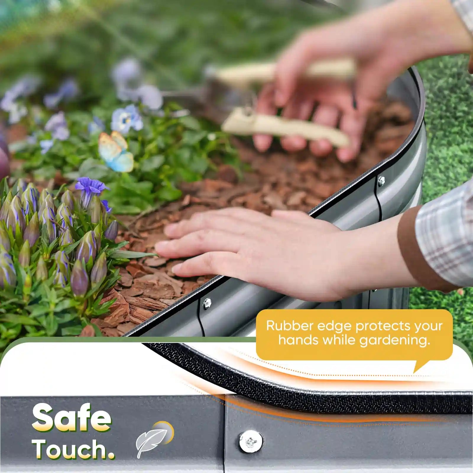 47x24x24 Inch Oval Raised Garden Bed Kit - Elevated Planter Box for Vegetables, Flowers & Herbs - Perfect for Backyard, Patio & Urban Gardening