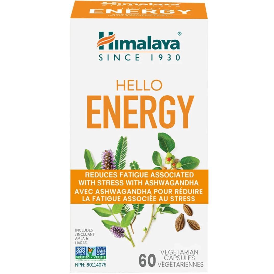 Himalaya Hello Energy 60 Veggie Caps – Natural Energy Booster for Workouts, Focus & Daily Fatigue Relief – Vegan & Herbal Supplement for Active Lifestyles