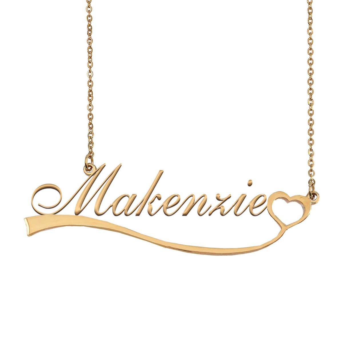Personalized Name Necklace - Dancing Wolf Custom Gold Heart Pendant Jewelry for Bridesmaids, Gifts & Special Occasions | Romantic Present for Her, Birthday, Anniversary & Valentine's Day