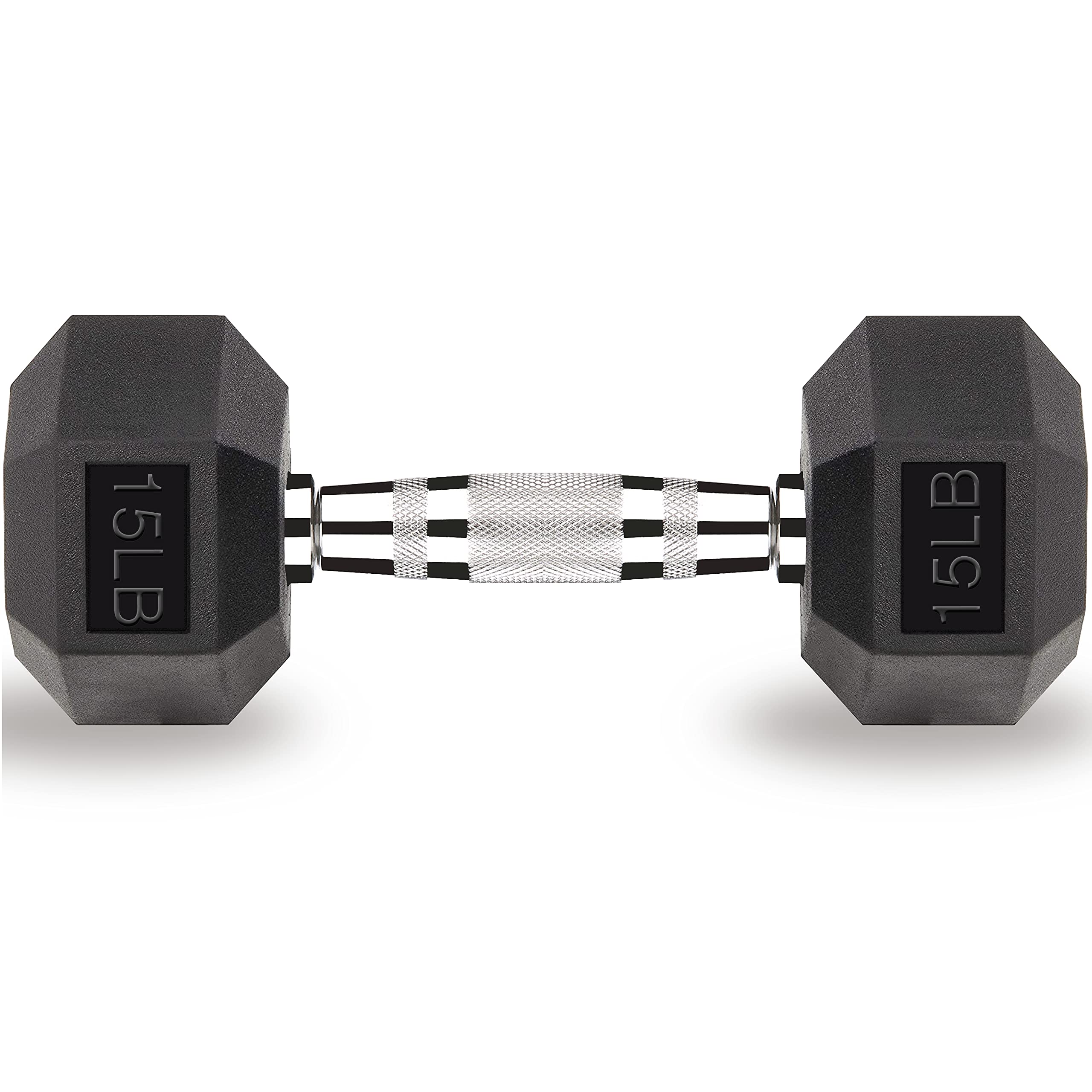 Hex Dumbbell Set 5-40 LB Rubber Coated Cast Iron Free Weights for Home Gym, Strength Training & Fitness - Perfect for Men & Women Workouts, Weightlifting & CrossFit